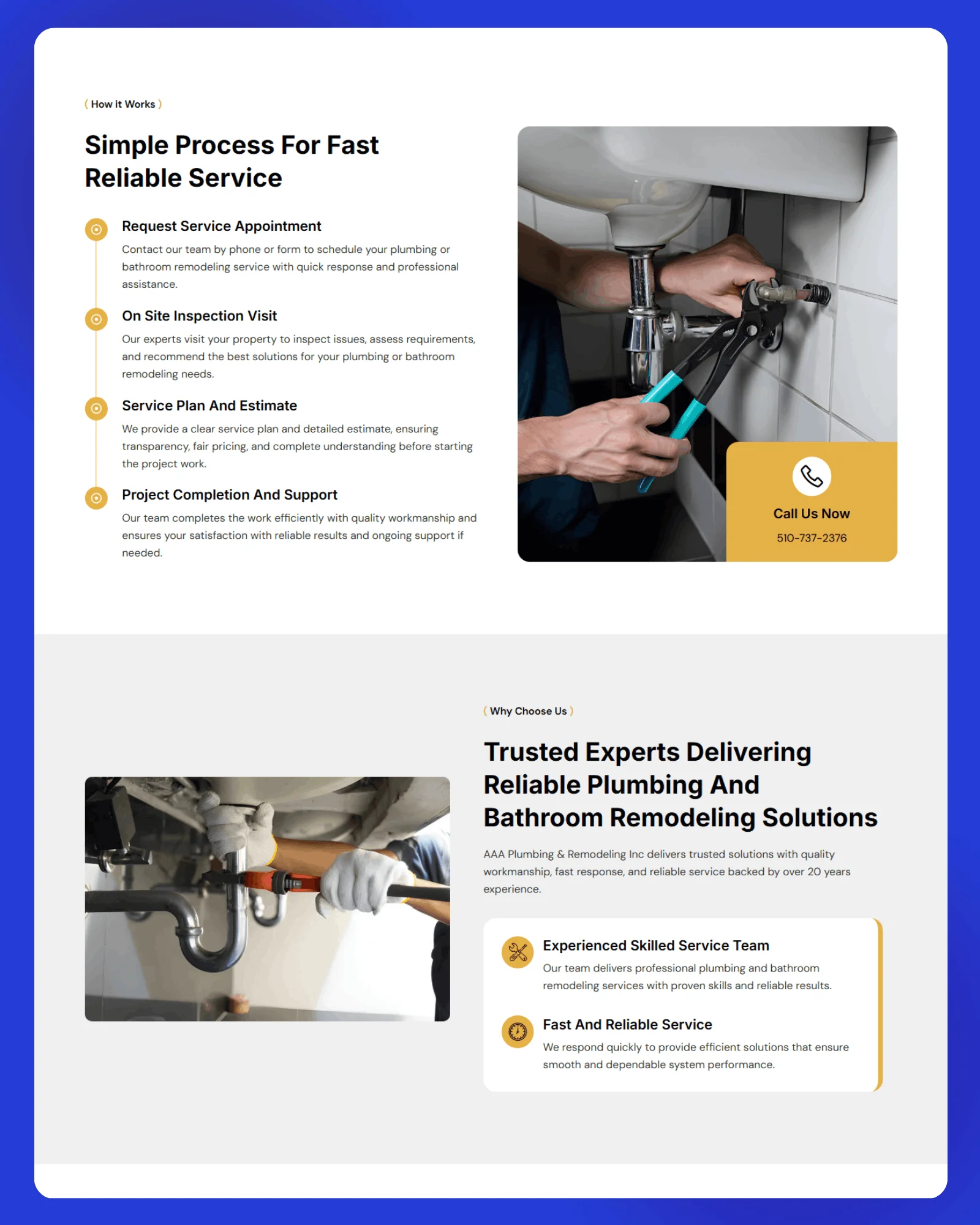 AAA Plumbing Website 2