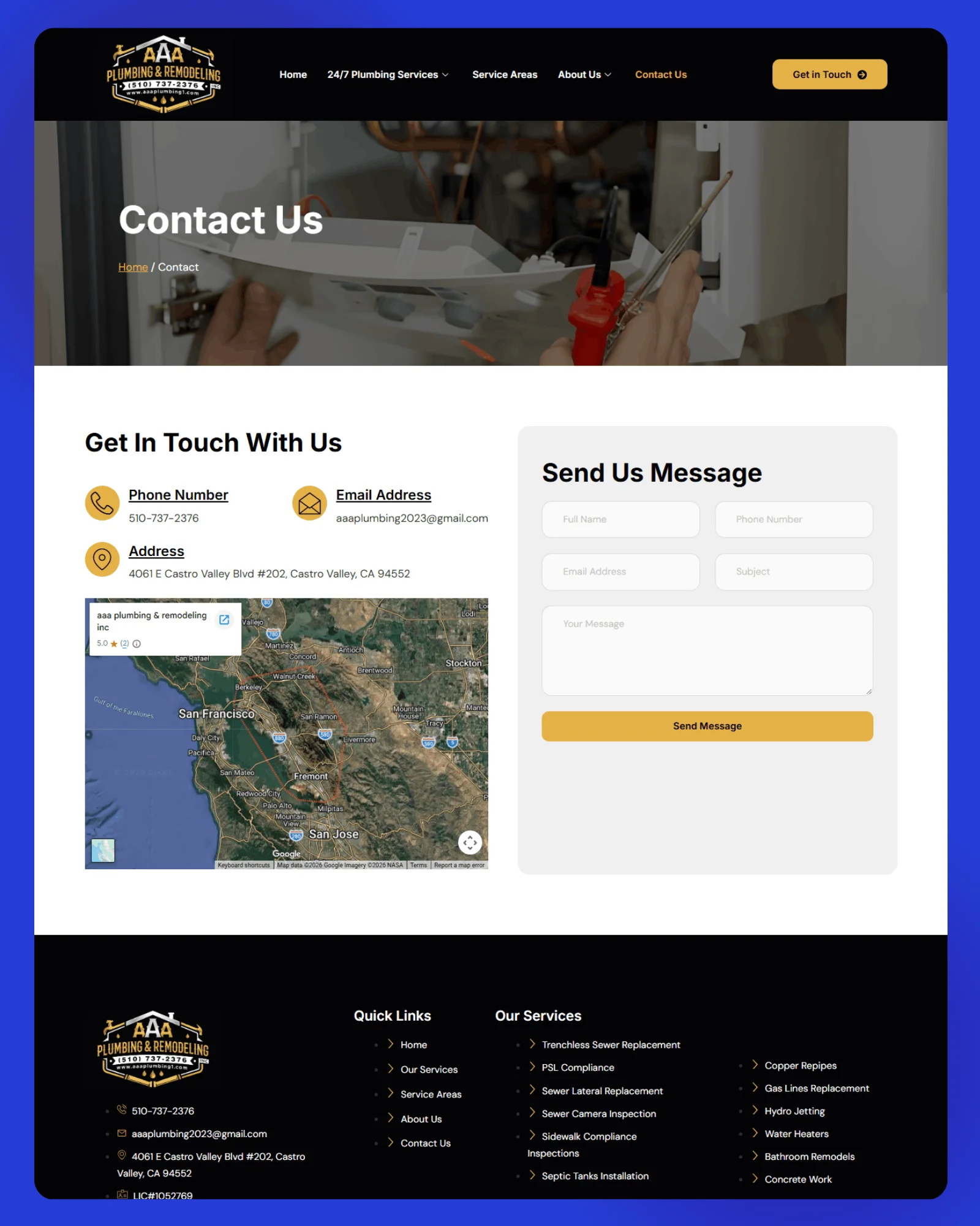 AAA Plumbing Website 5