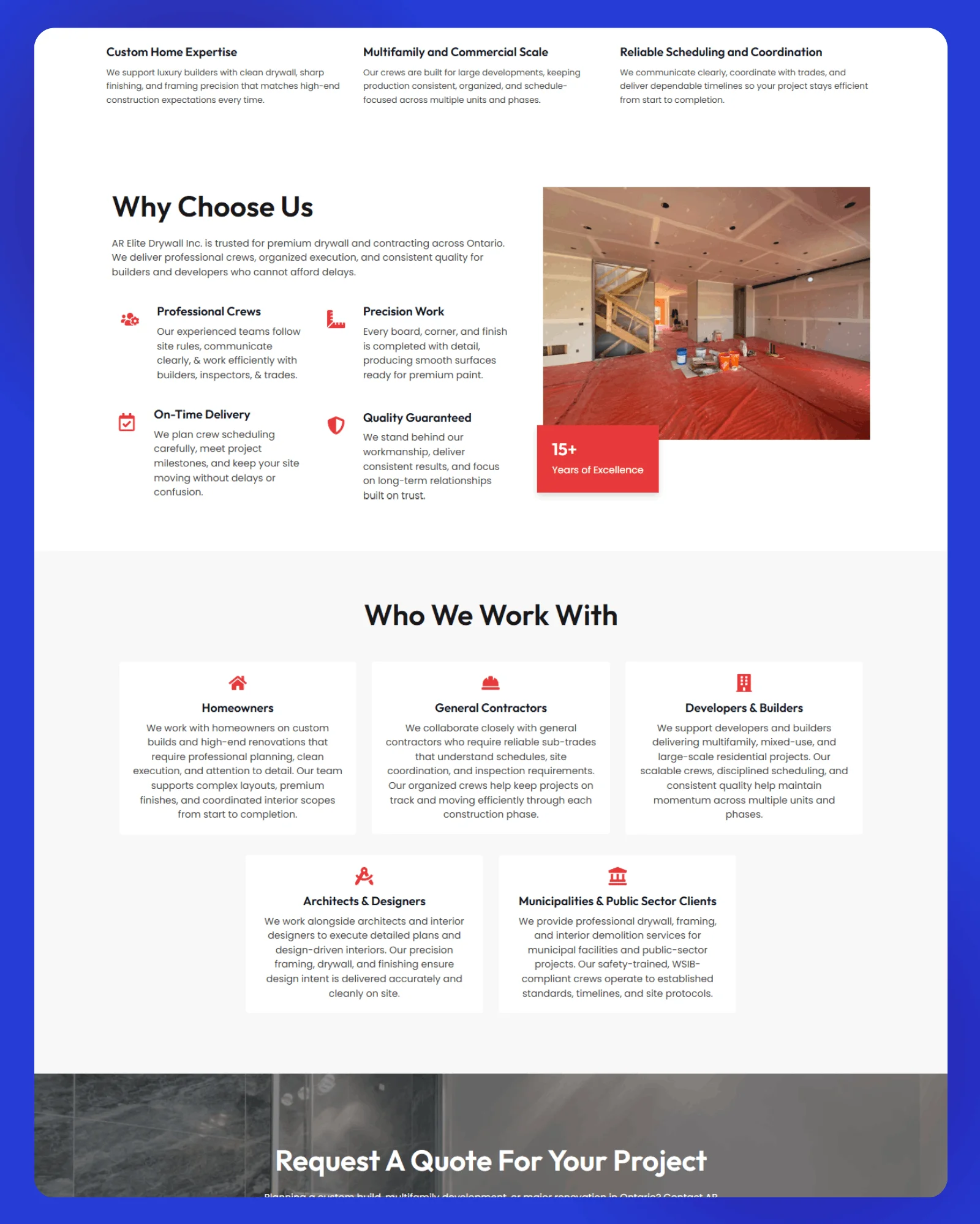 AR Elite Drywall Website 1