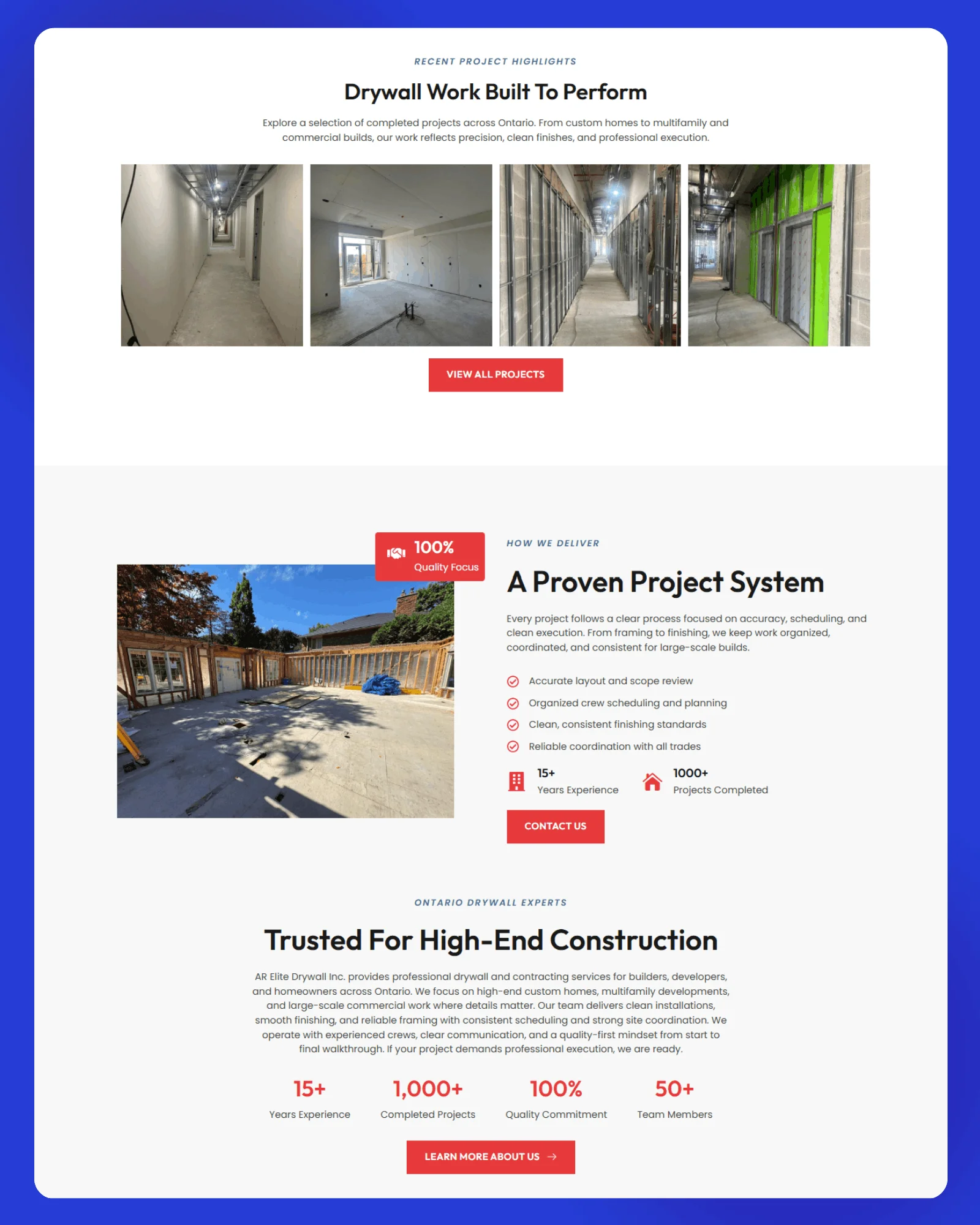 AR Elite Drywall Website 2