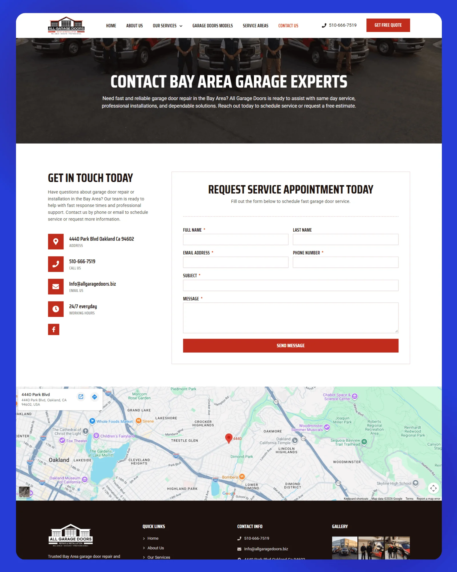 All Garage Doors Website