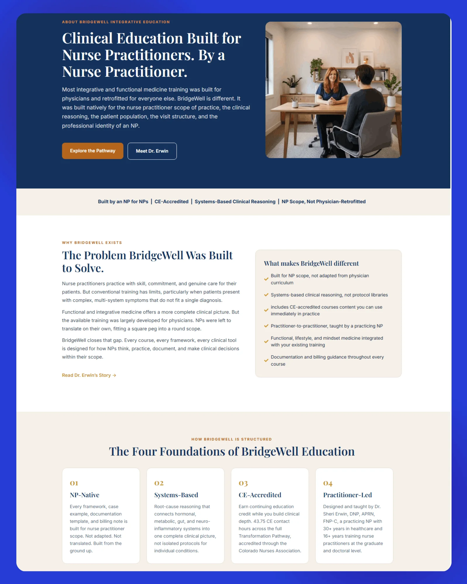 BridgeWell Integrative Education Website 2