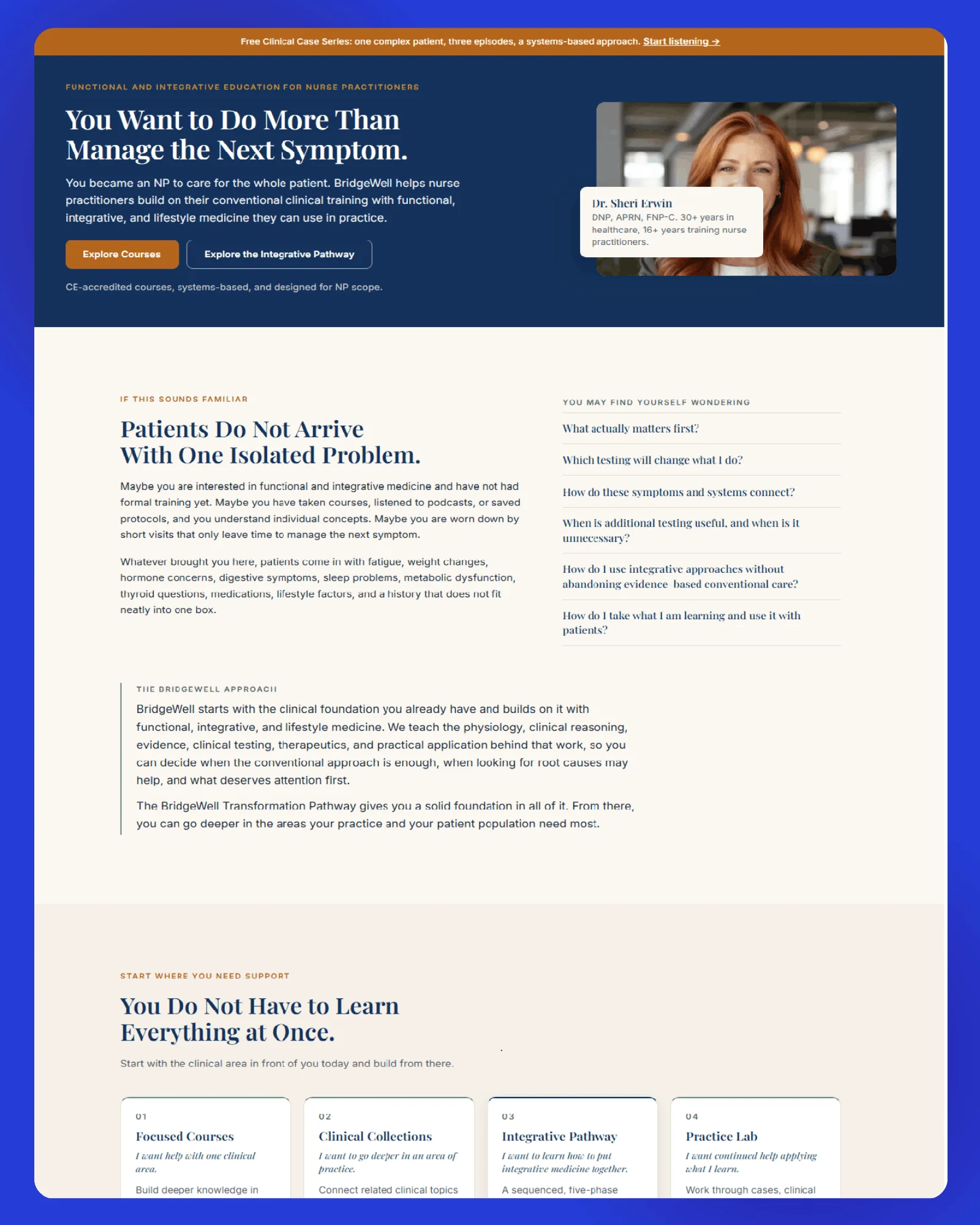 BridgeWell Integrative Education Website 5