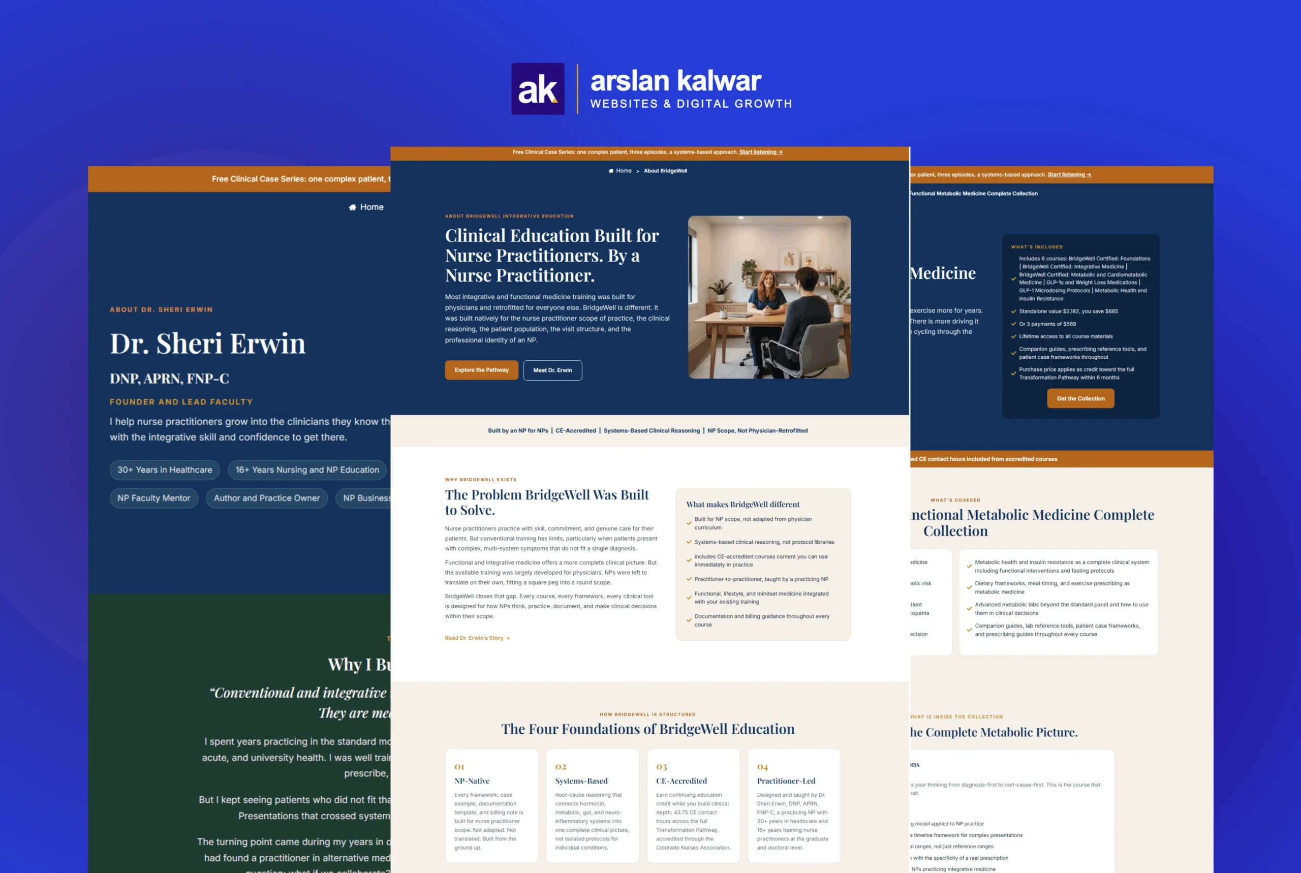 BridgeWell Integrative Education — Functional Integrative Lifestyle Medicine Education for Nurse Practitioners USA Website Design 1 scaled