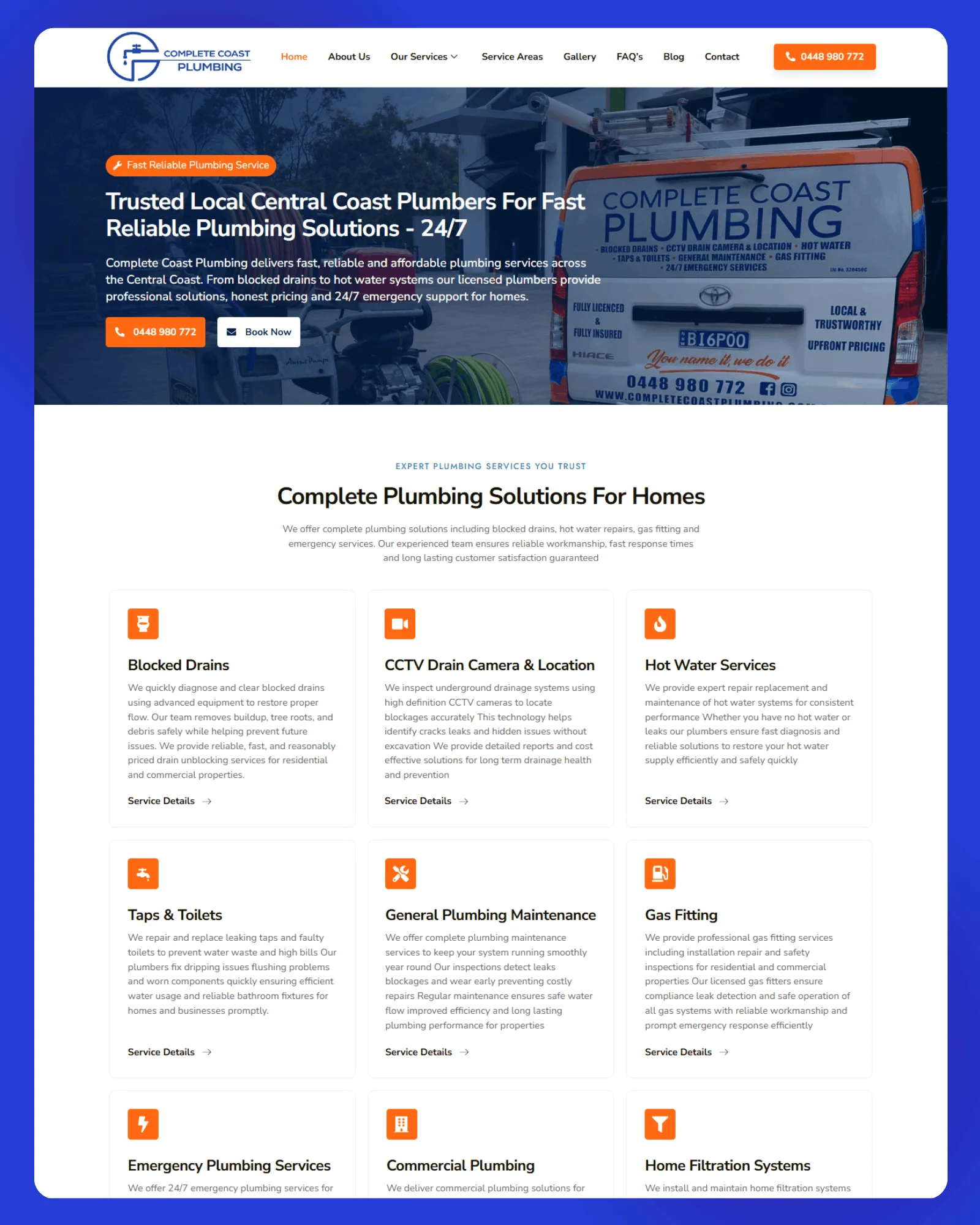 Complete Coast Plumbing Website 1