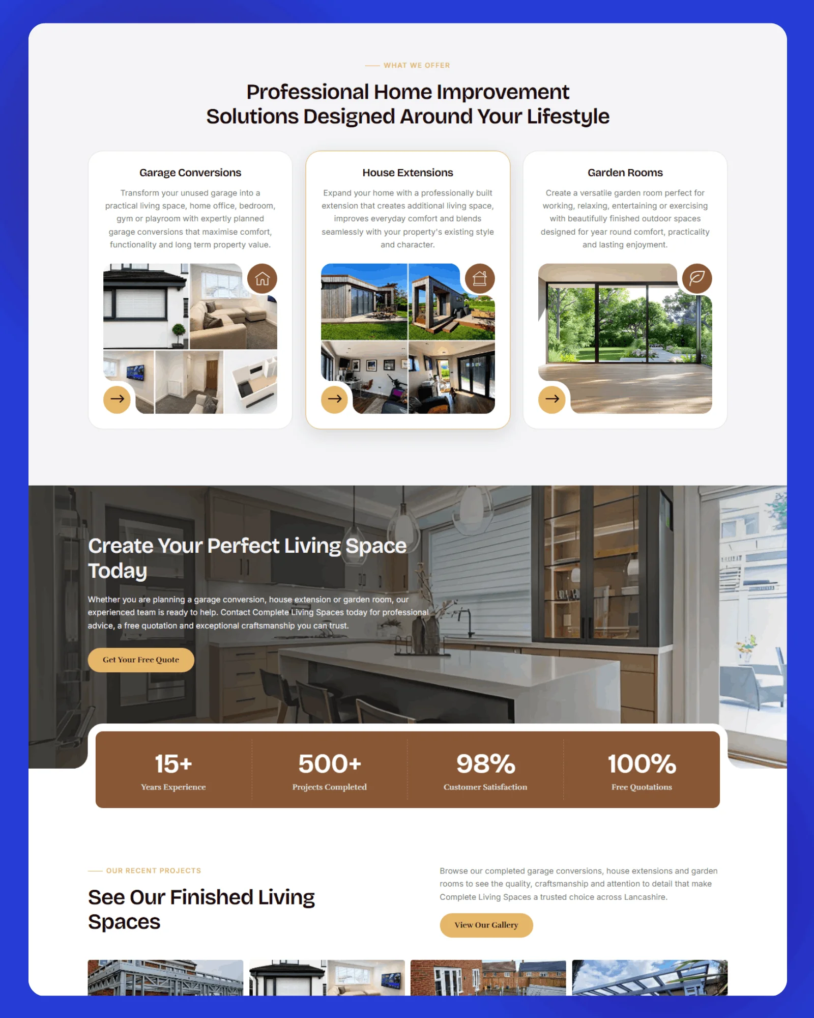 Complete Living Spaces Website 1