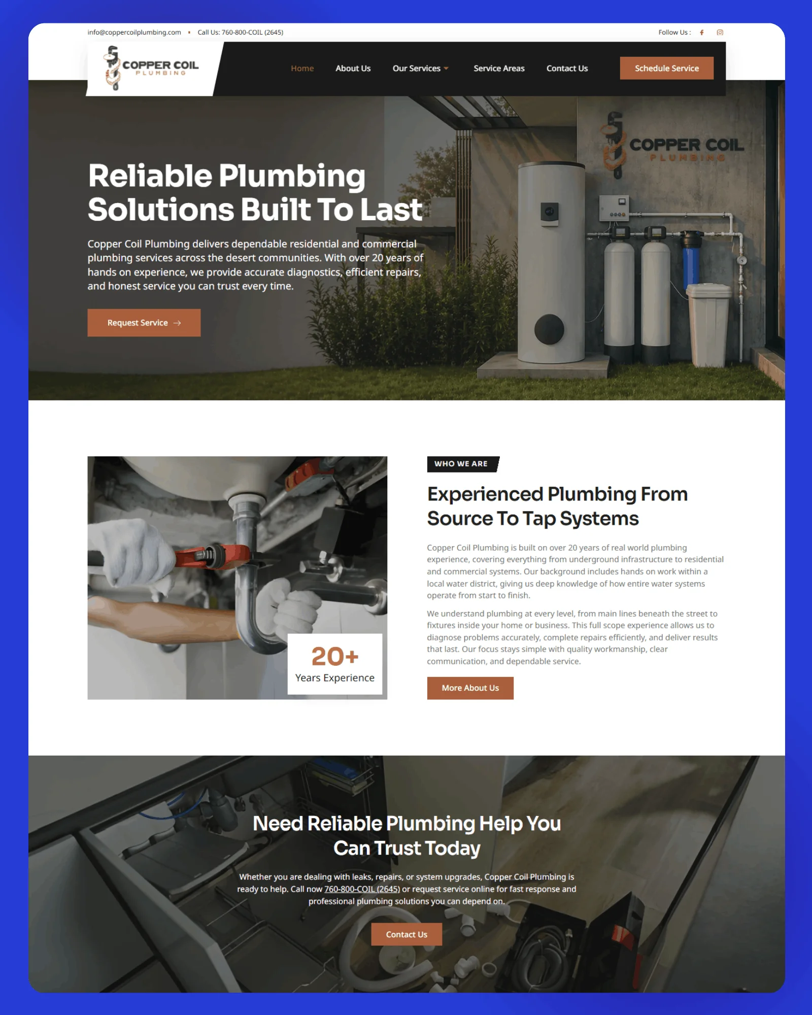 Copper Coil Plumbing Website