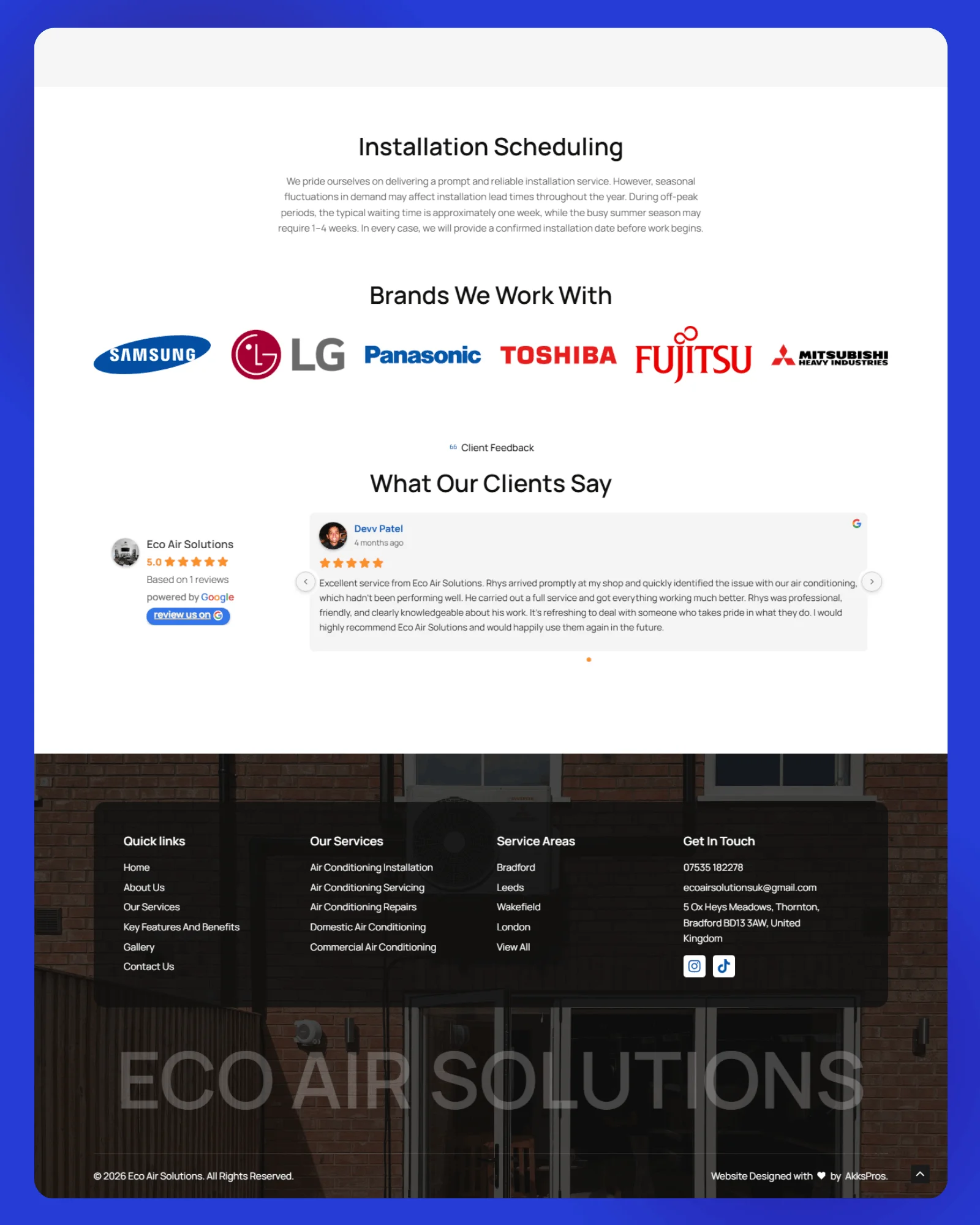 Eco Air Solutions Website 3