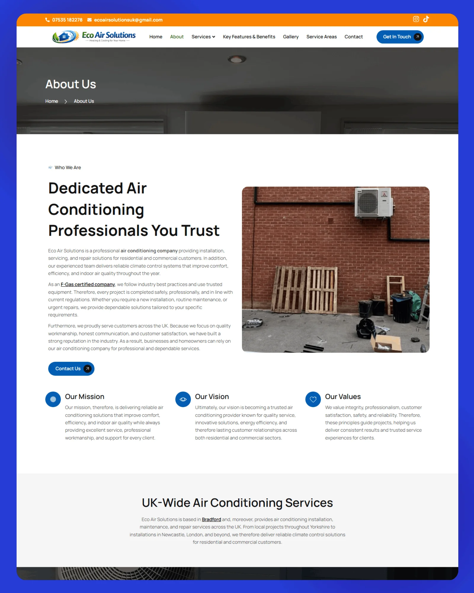 Eco Air Solutions Website 4
