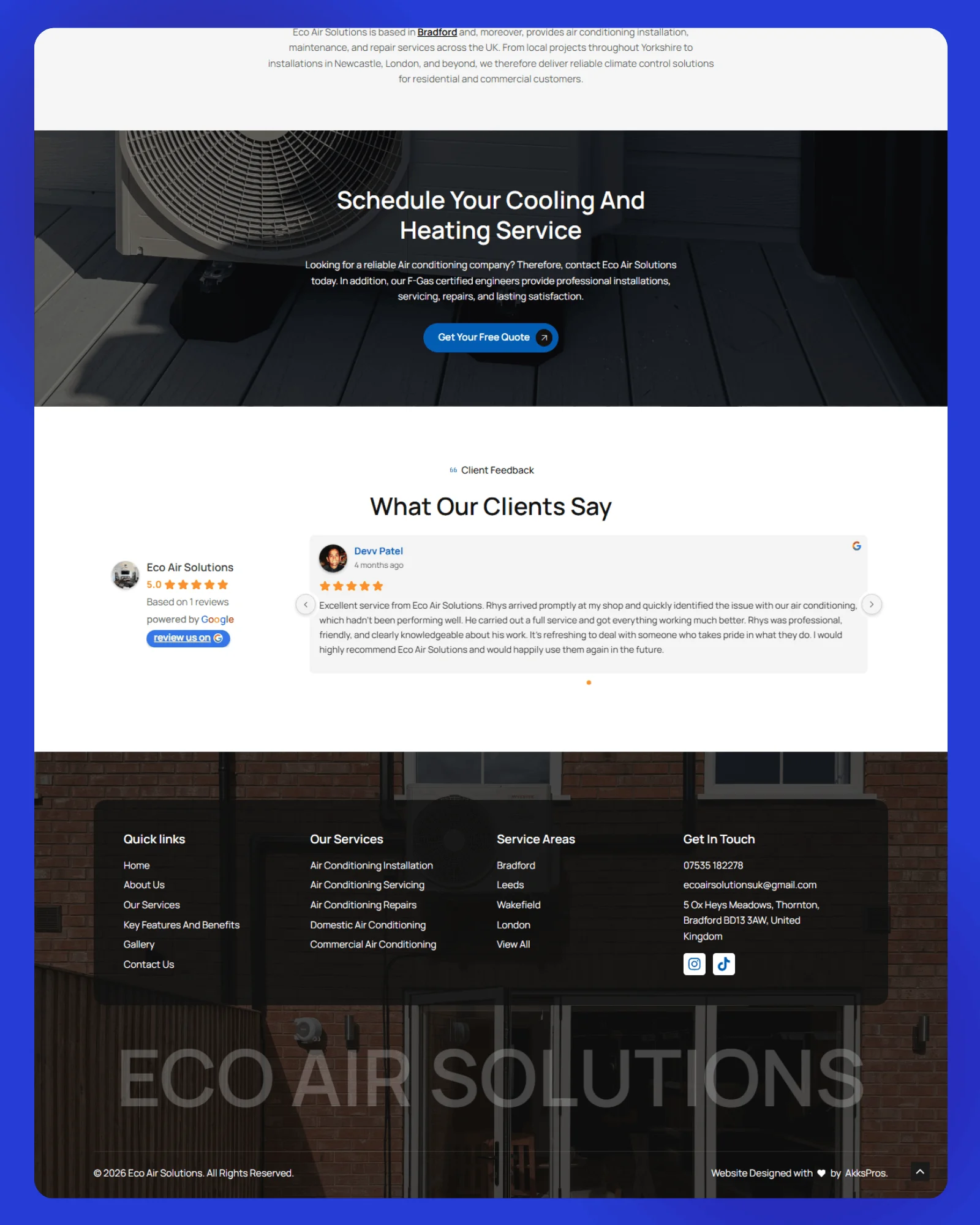 Eco Air Solutions Website 5