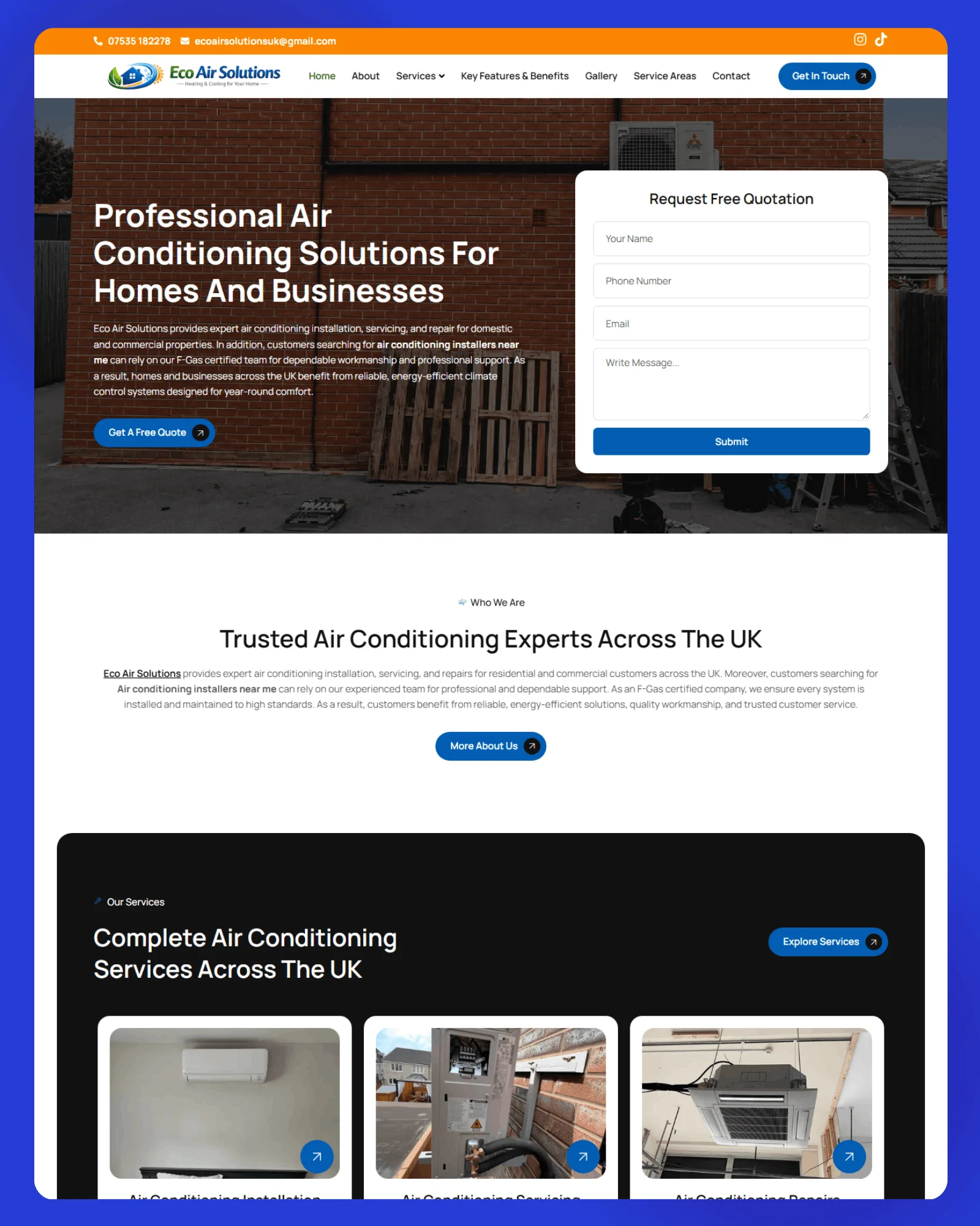 Eco Air Solutions Website