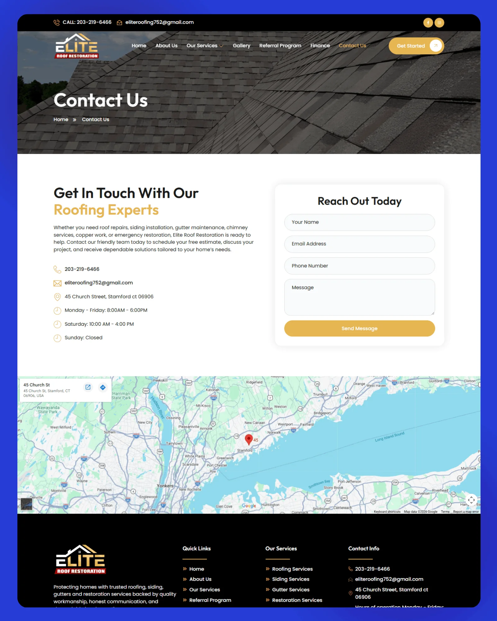 Elite Roof Restoration Website 5