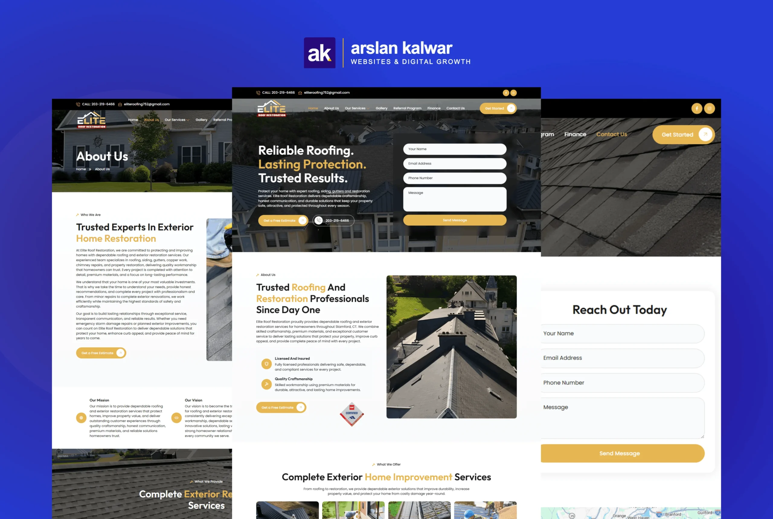 Elite Roof Restoration — Roofing Siding Gutters Exterior Restoration Services Stamford Connecticut USA Website Design 1 scaled