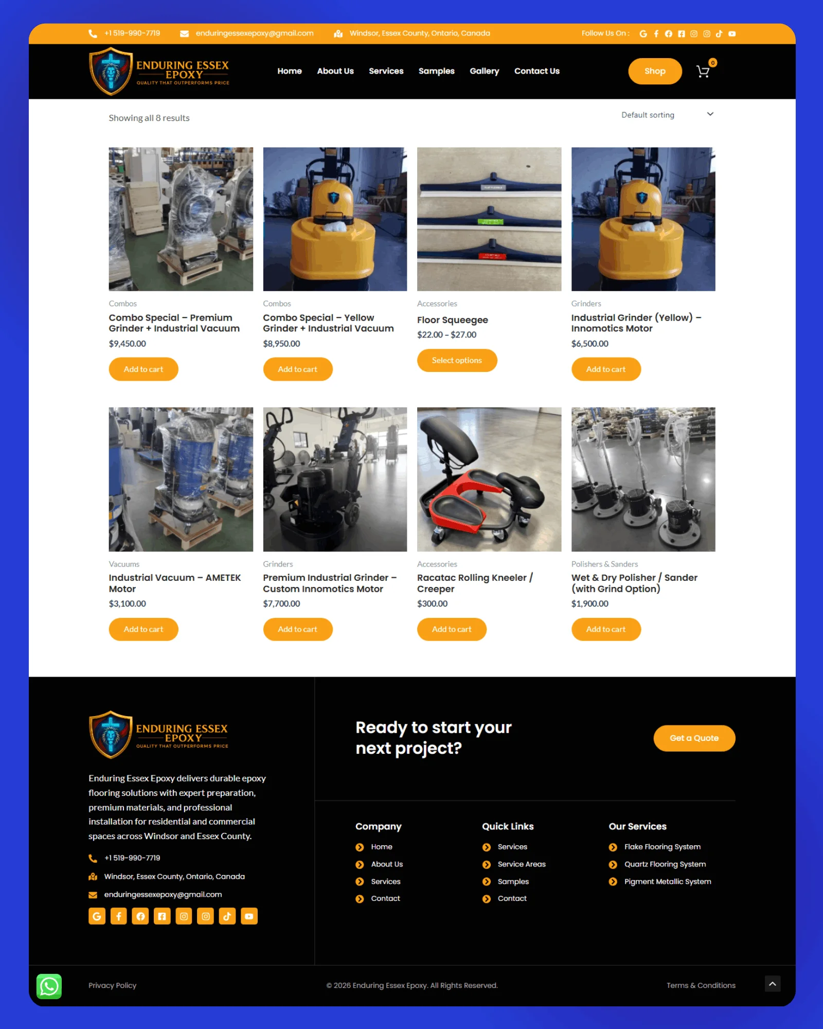 Enduring Essex Epoxy Website