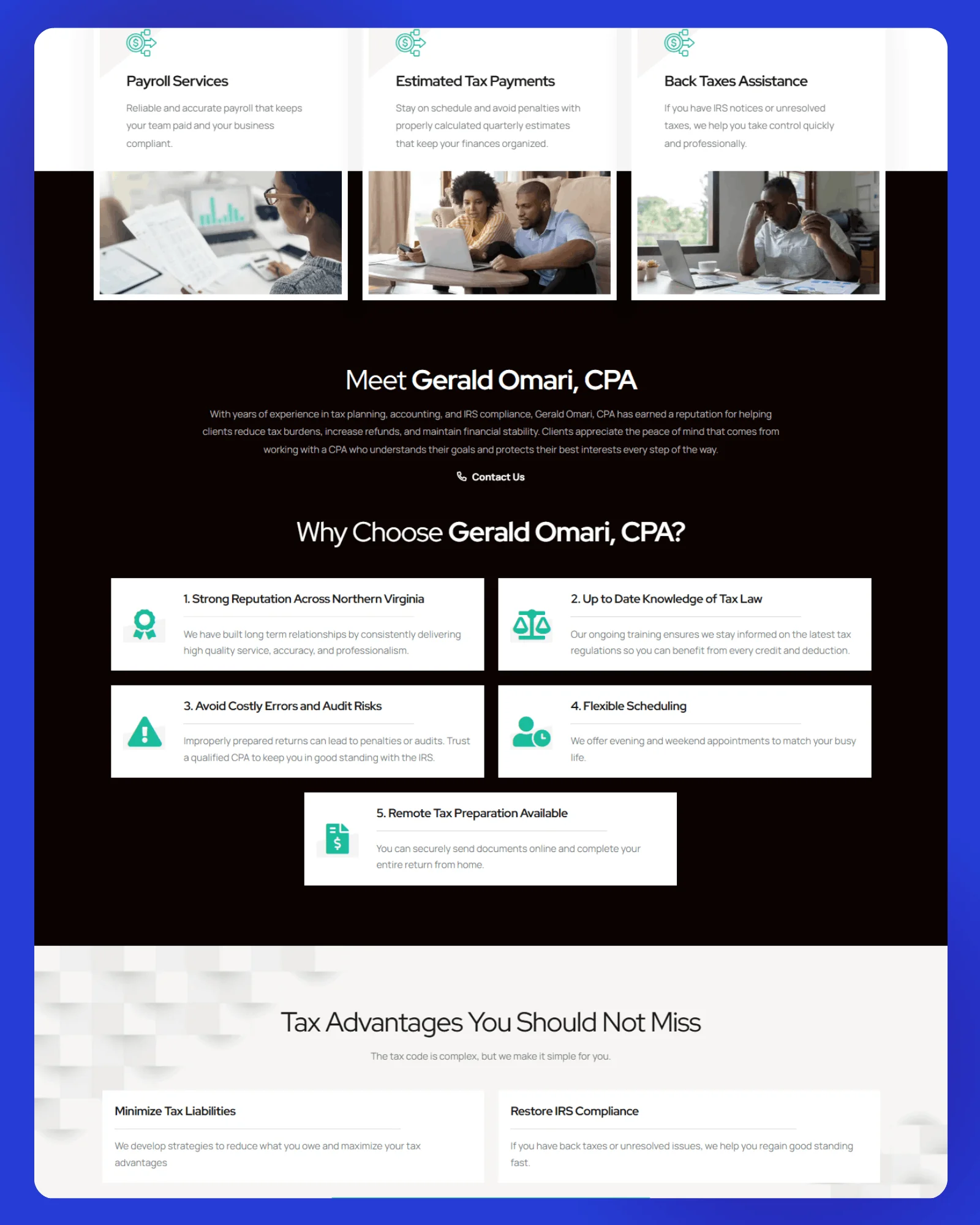 Gerald Omari CPA Website 1