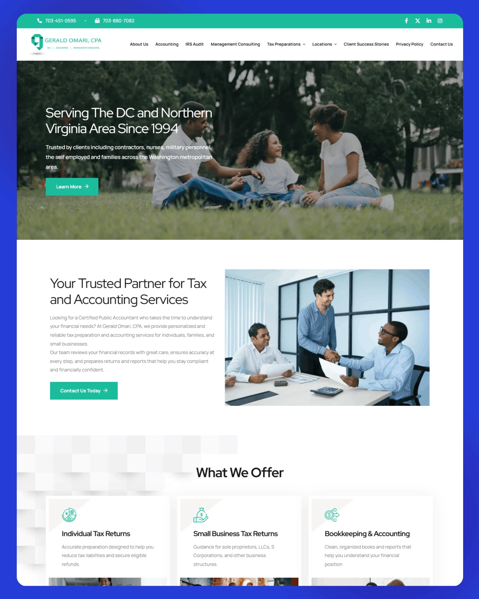 Gerald Omari CPA Website