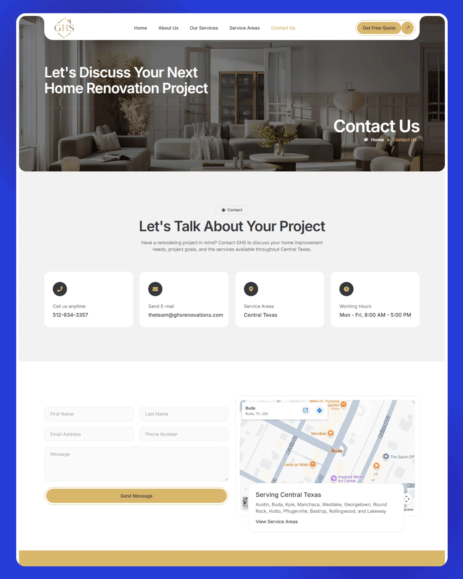 Golden Horizon Services Website 5