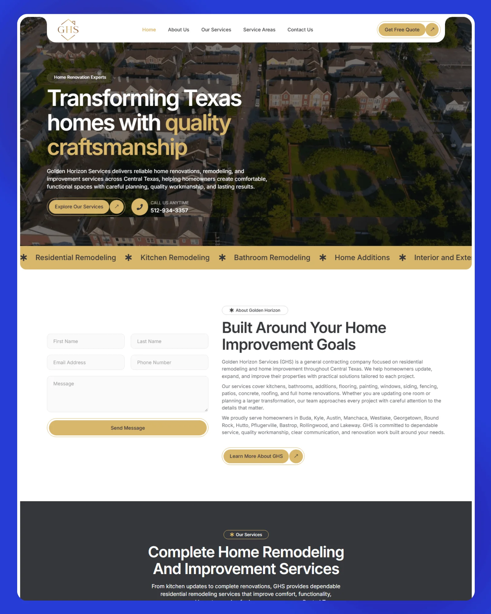 Golden Horizon Services Website