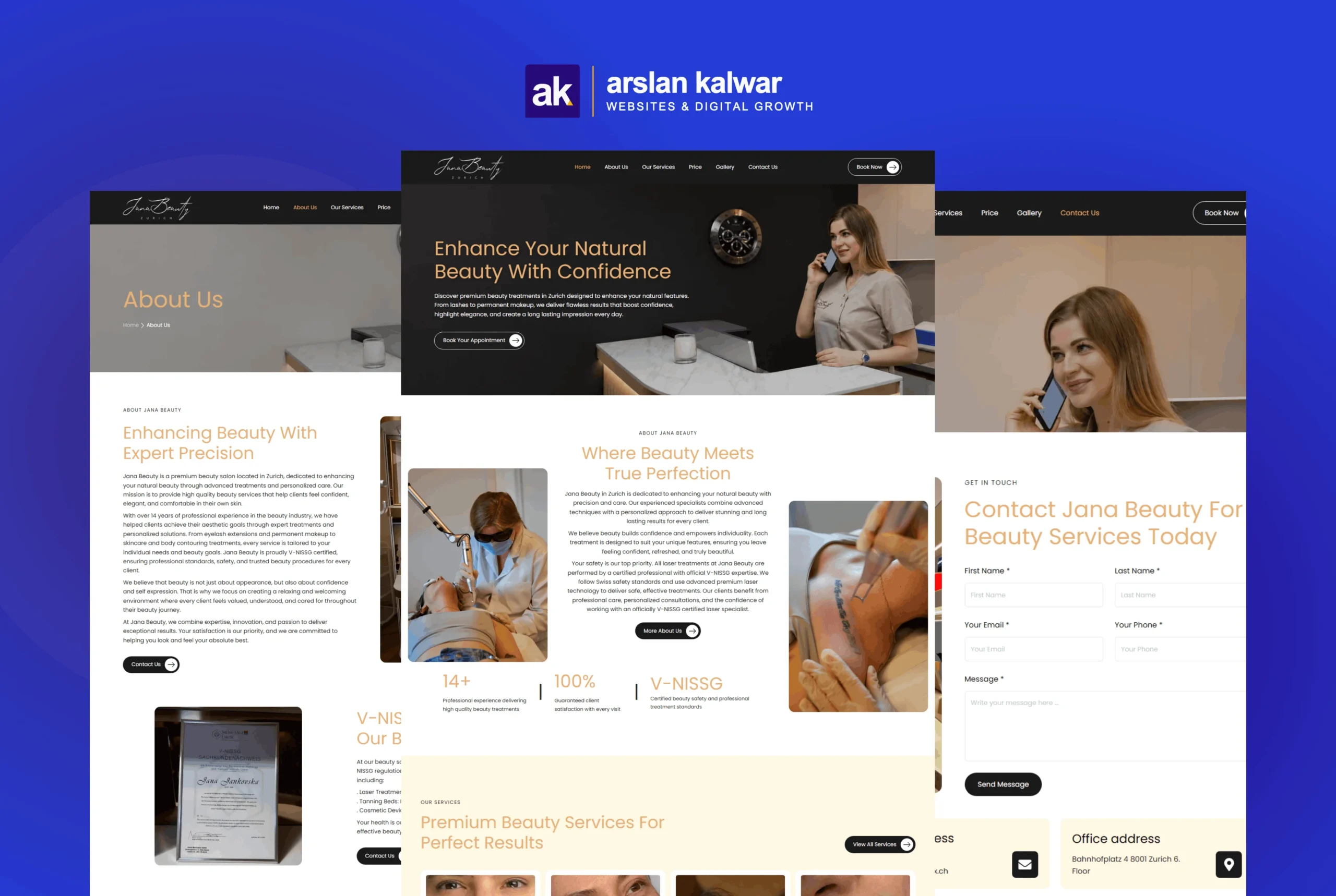 Jana Beauty — Premium Beauty Permanent Makeup Aesthetic Treatments Zurich Switzerland Website Design 1 scaled
