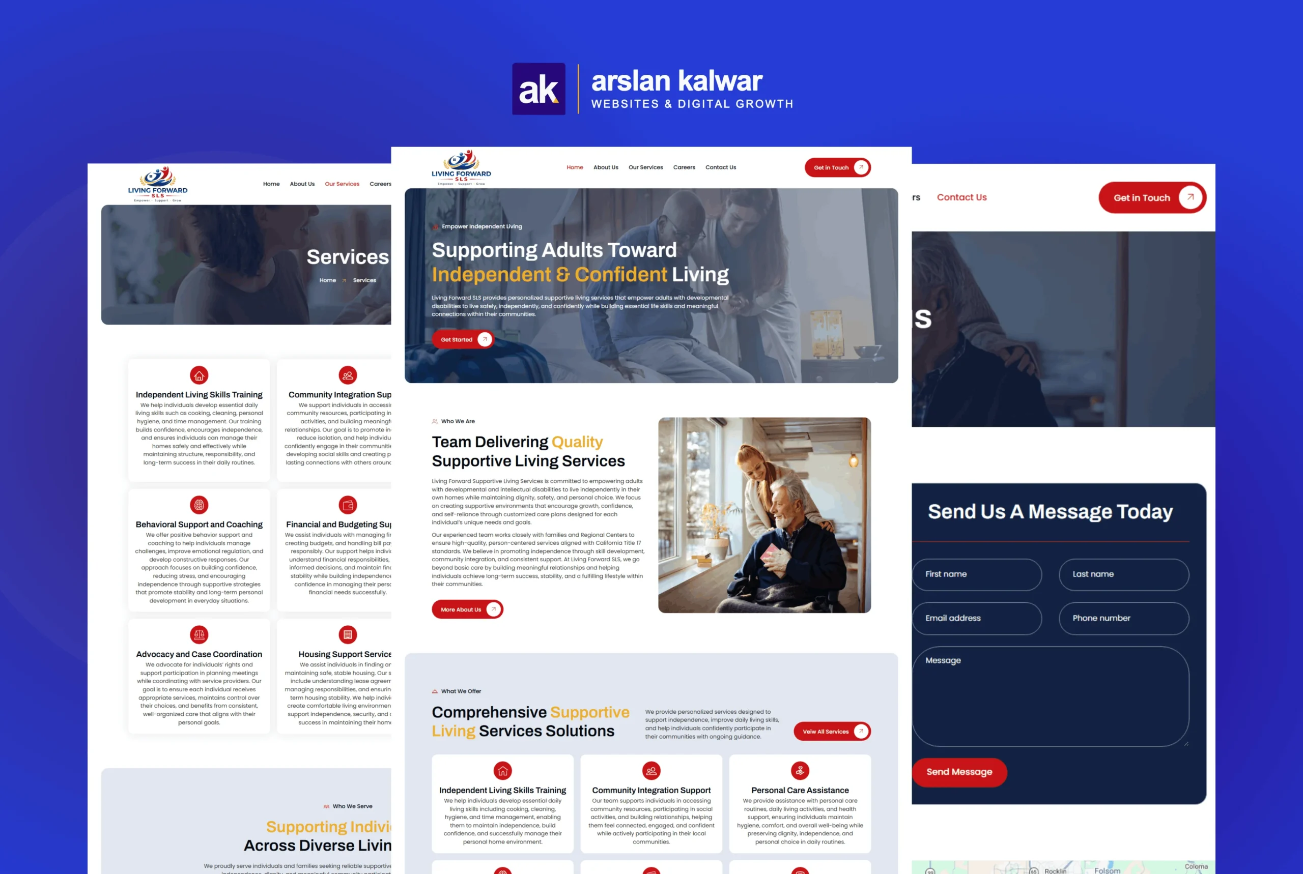 Living Forward SLS — Supportive Living Independent Living Services California USA Website Design 1 scaled