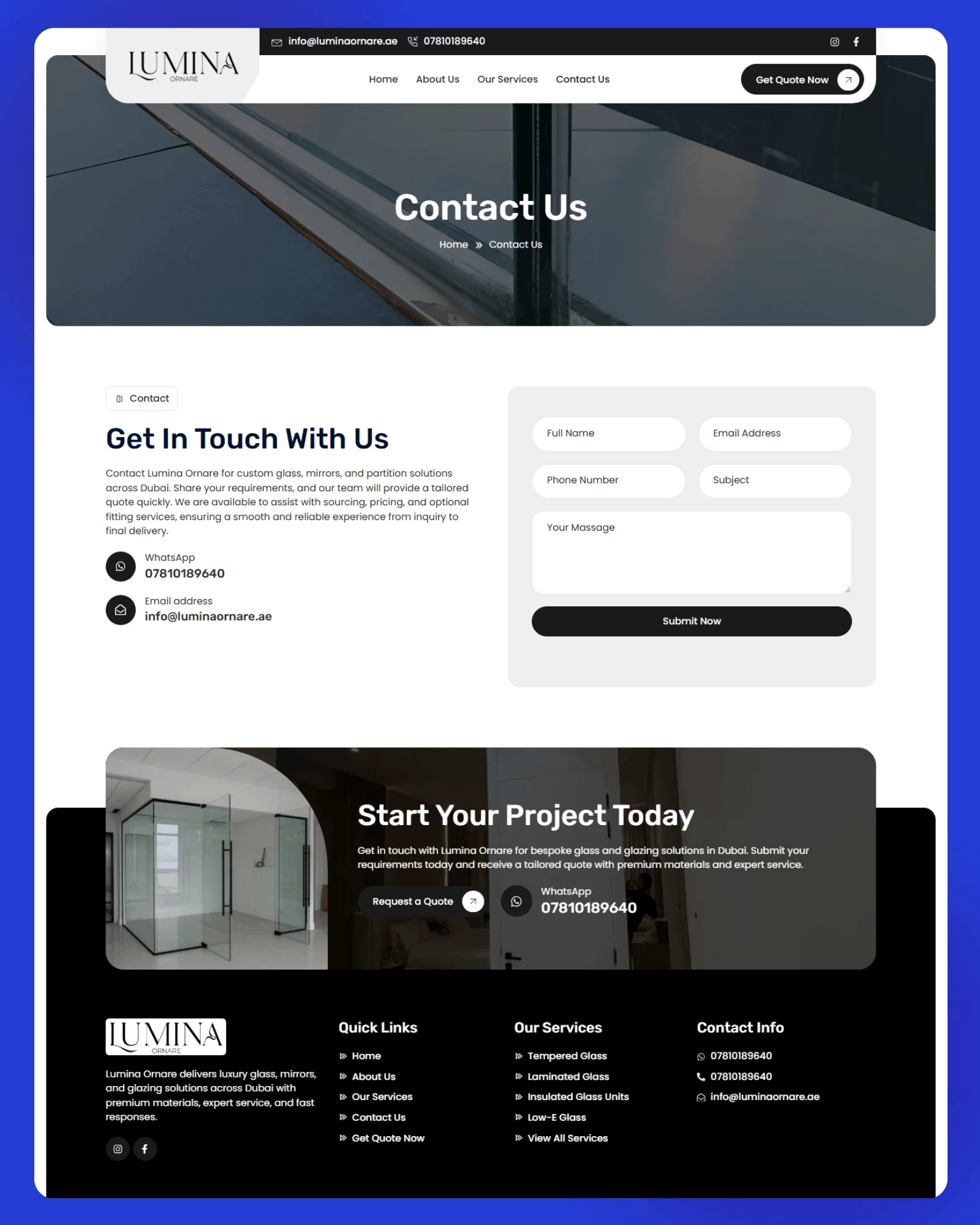 Lumina Ornare Website 4