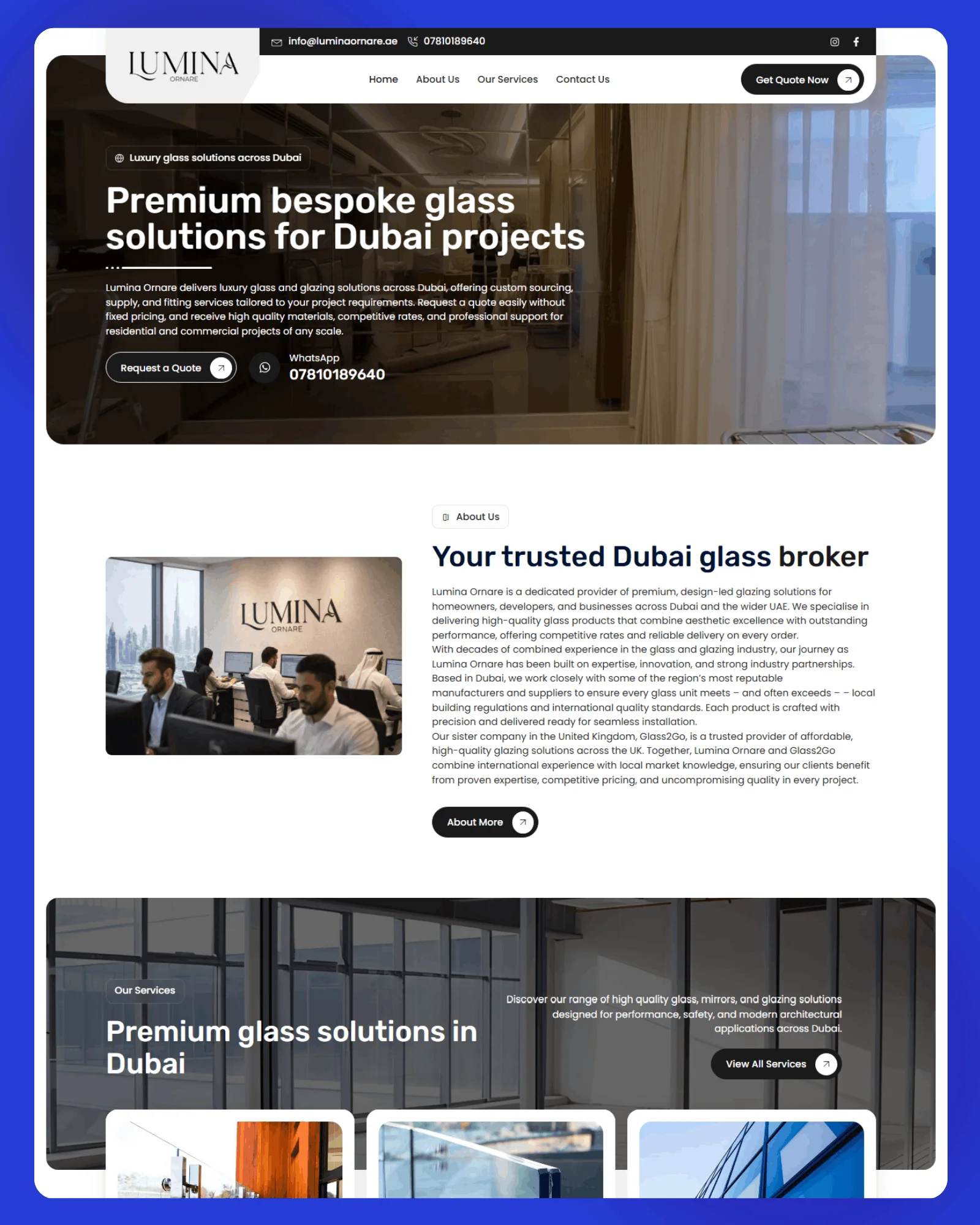 Lumina Ornare Website