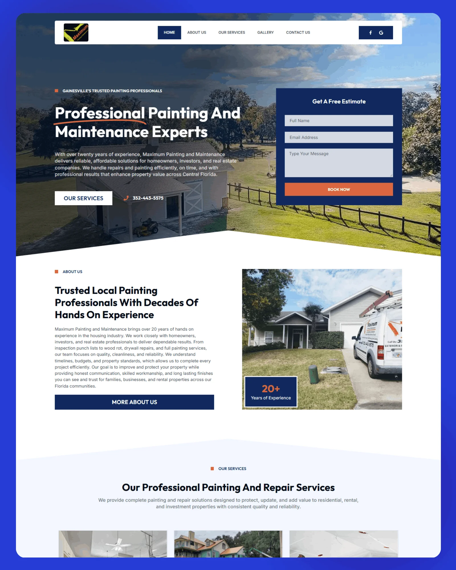 Maximum Painting Maintenance Website