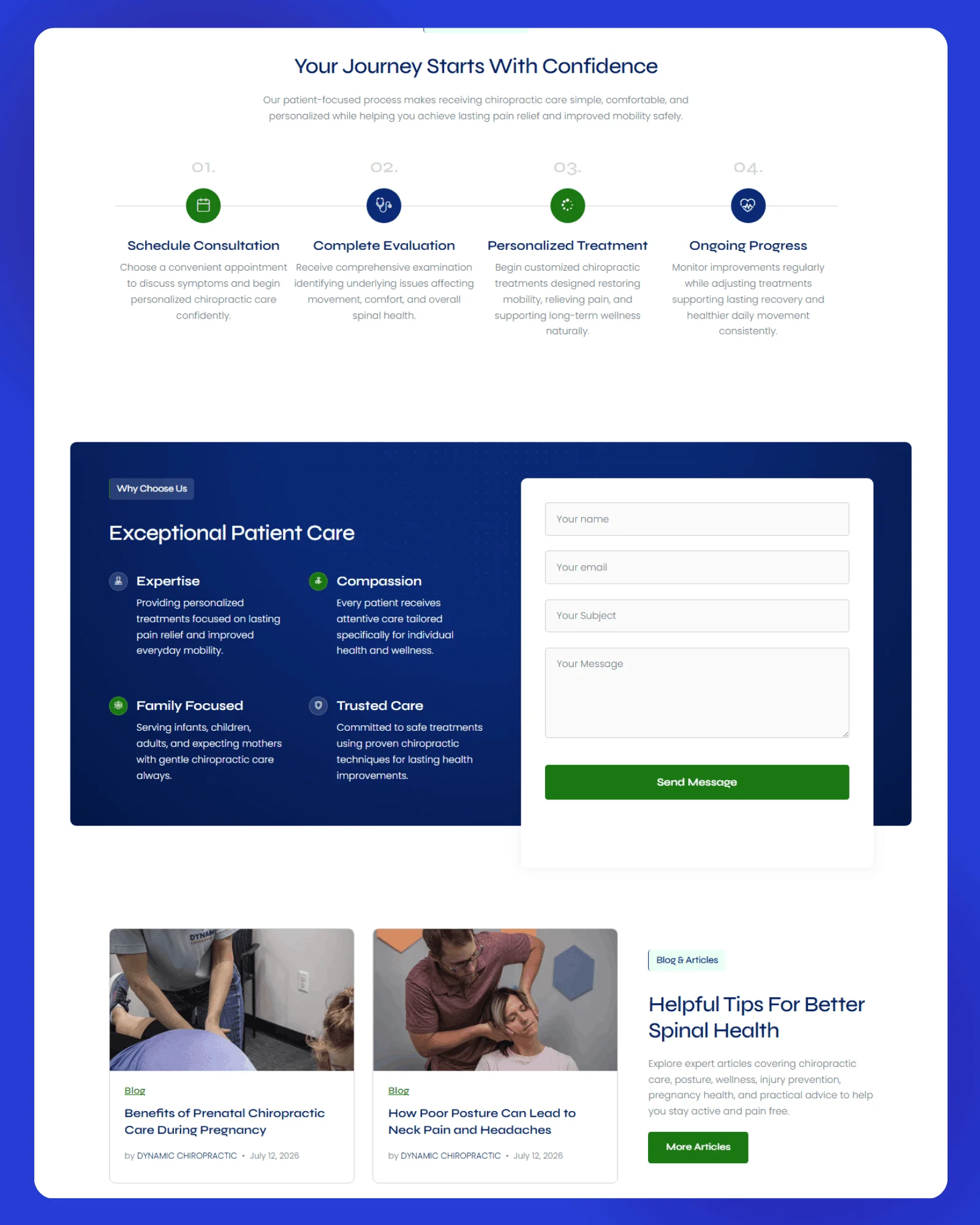 NJ Dynamic Chiropractic Website 2