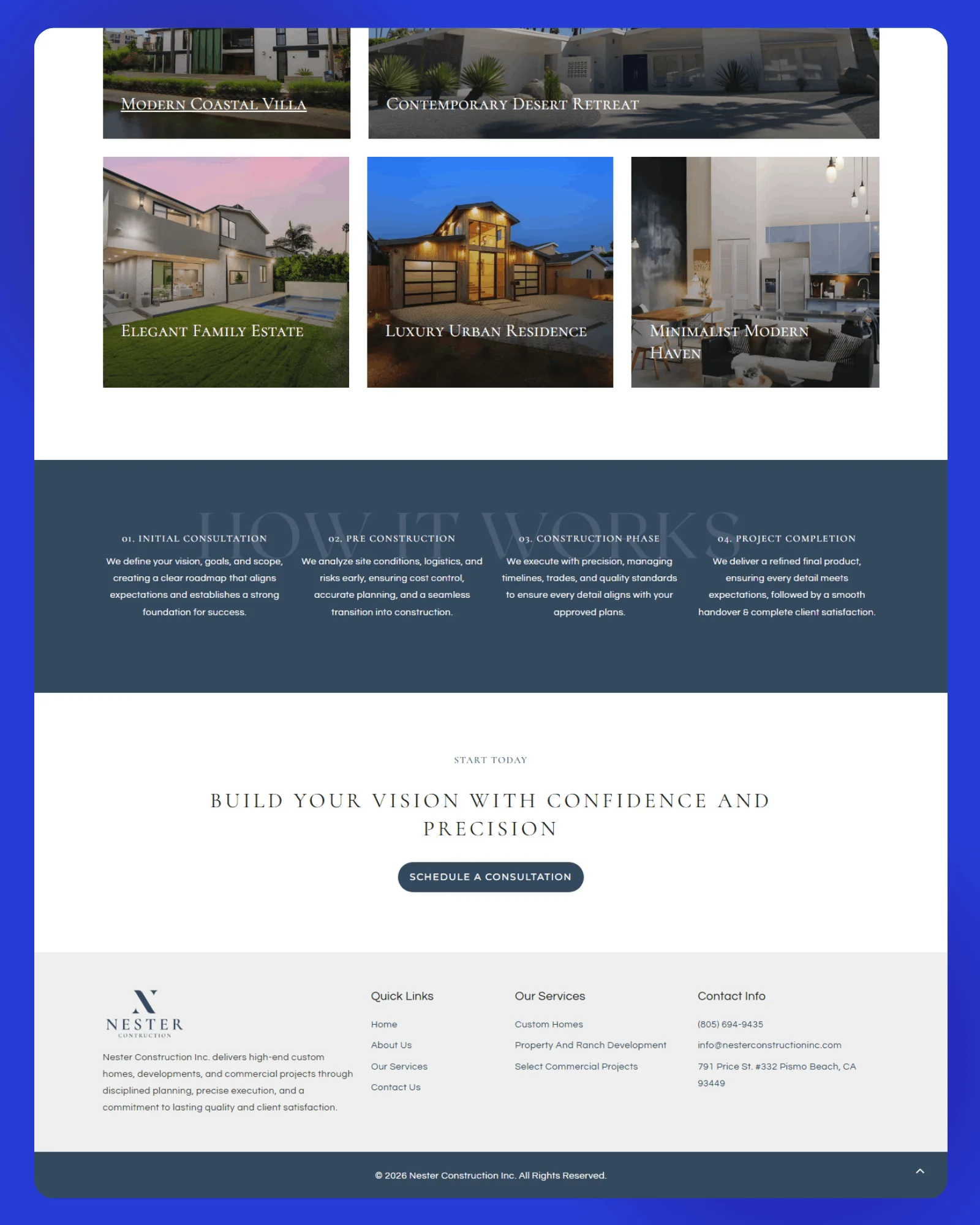 Nester Construction Inc Website 1 1