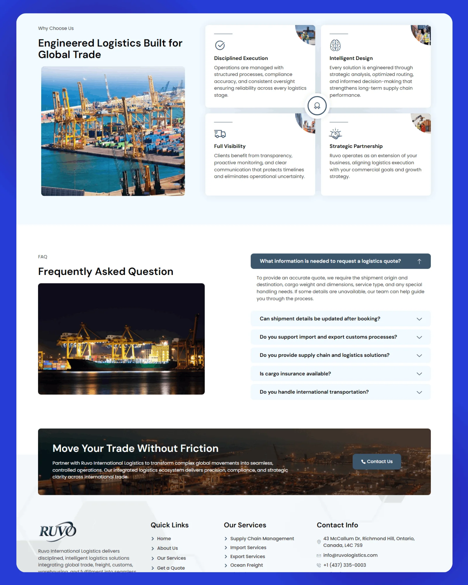 RUVO International Logistics Website 2