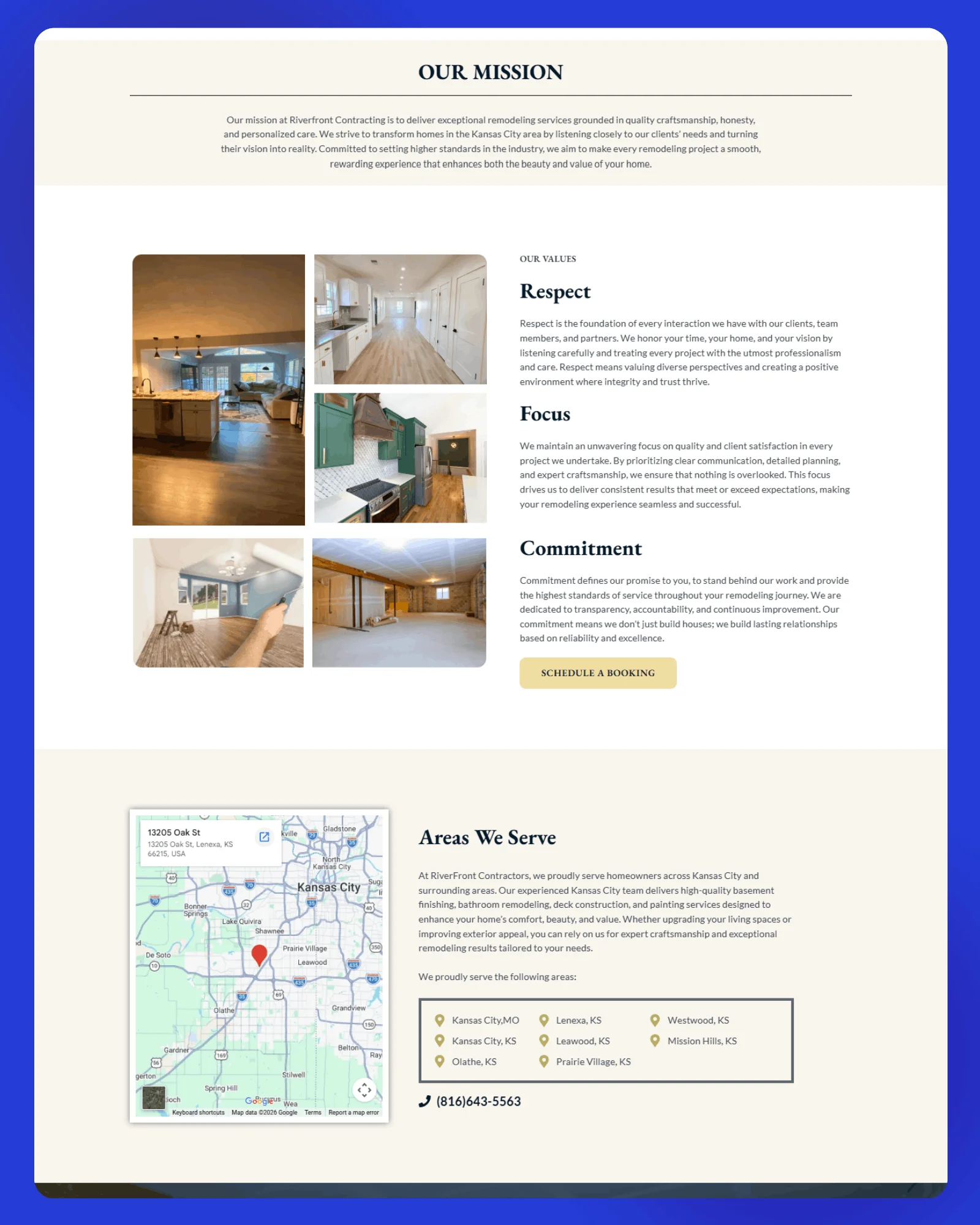RiverFront Contractors Website 3