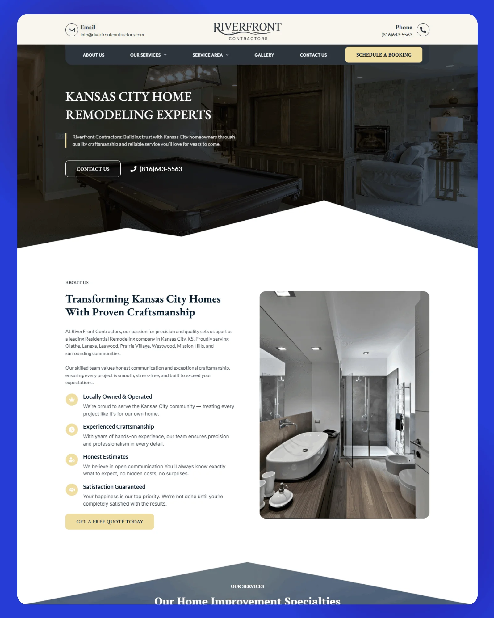 RiverFront Contractors Website