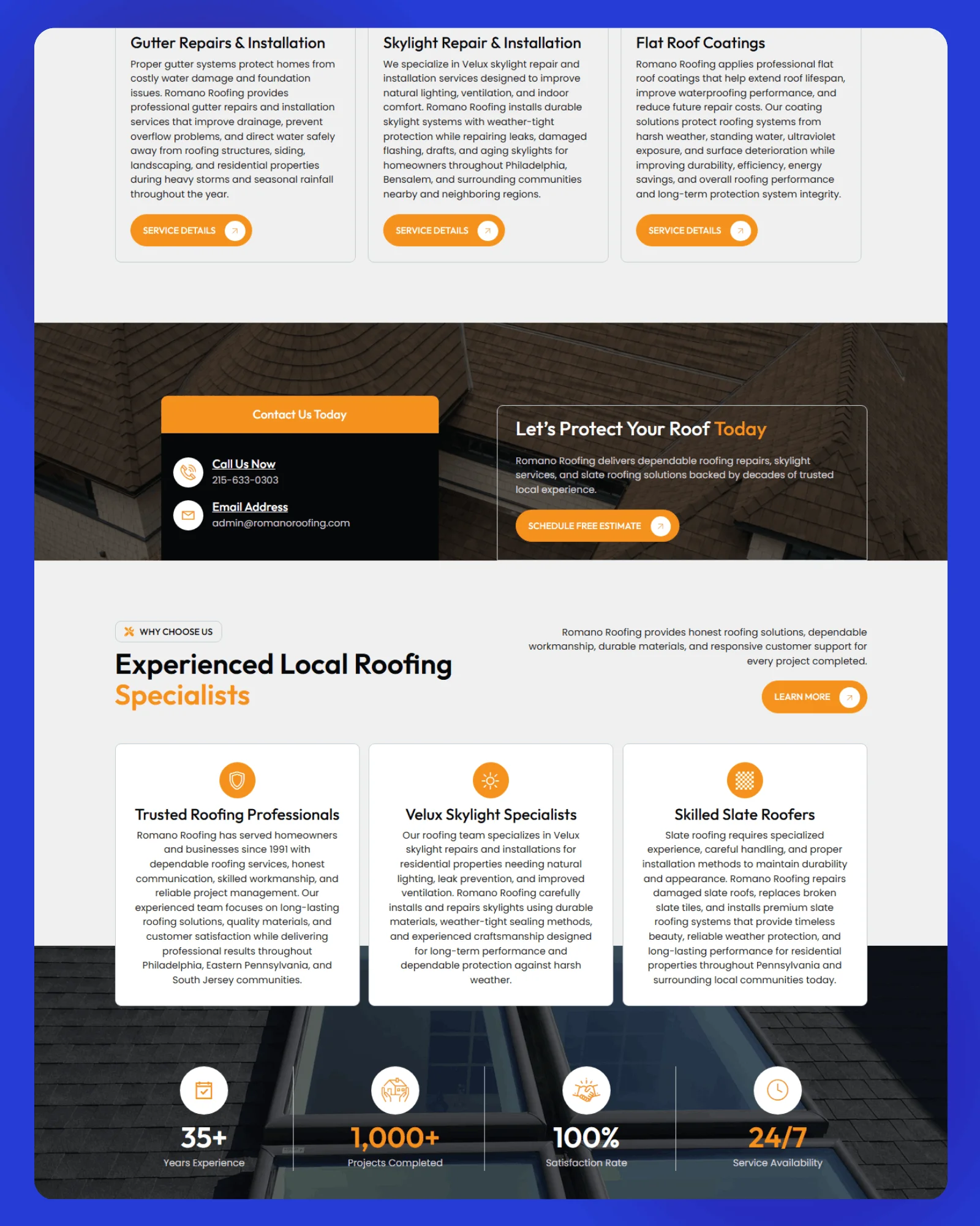 Romano Roofing Website 1 1