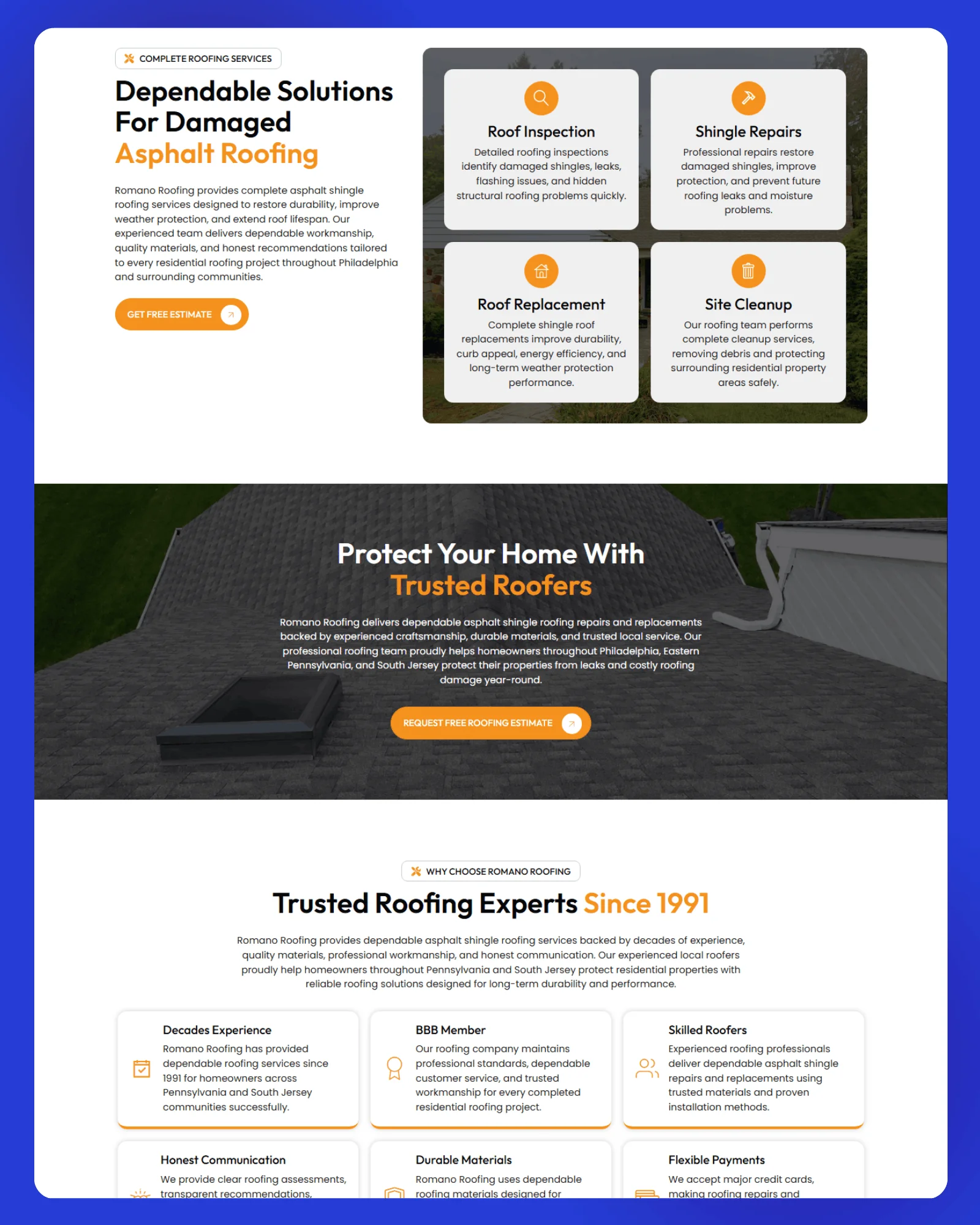 Romano Roofing Website 4 1
