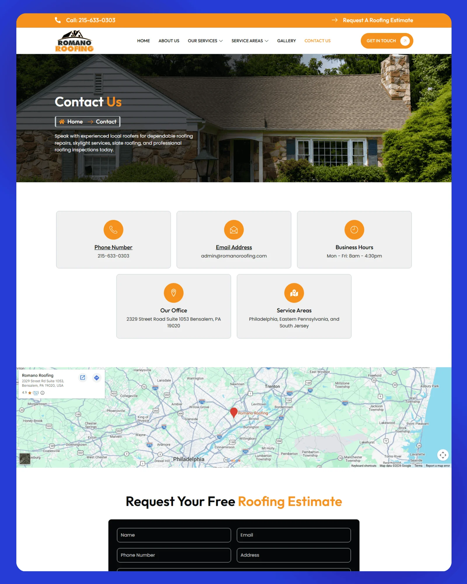Romano Roofing Website 5 1