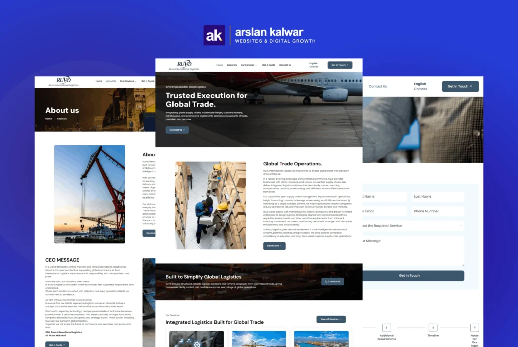Ruvo International Logistics — Global Freight Supply Chain Solutions Richmond Hill Canada Website Design scaled
