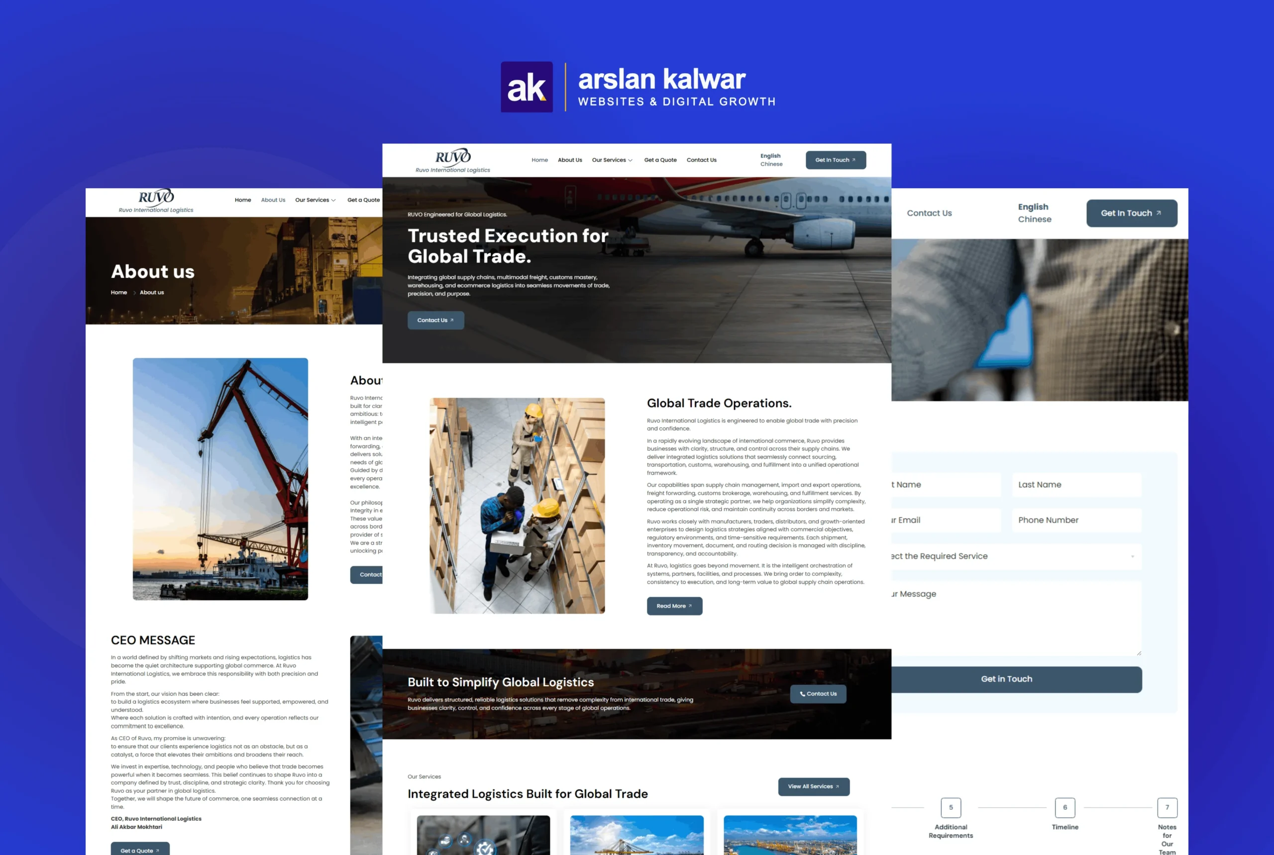 Ruvo International Logistics — Global Freight Supply Chain Solutions Richmond Hill Canada Website Design scaled