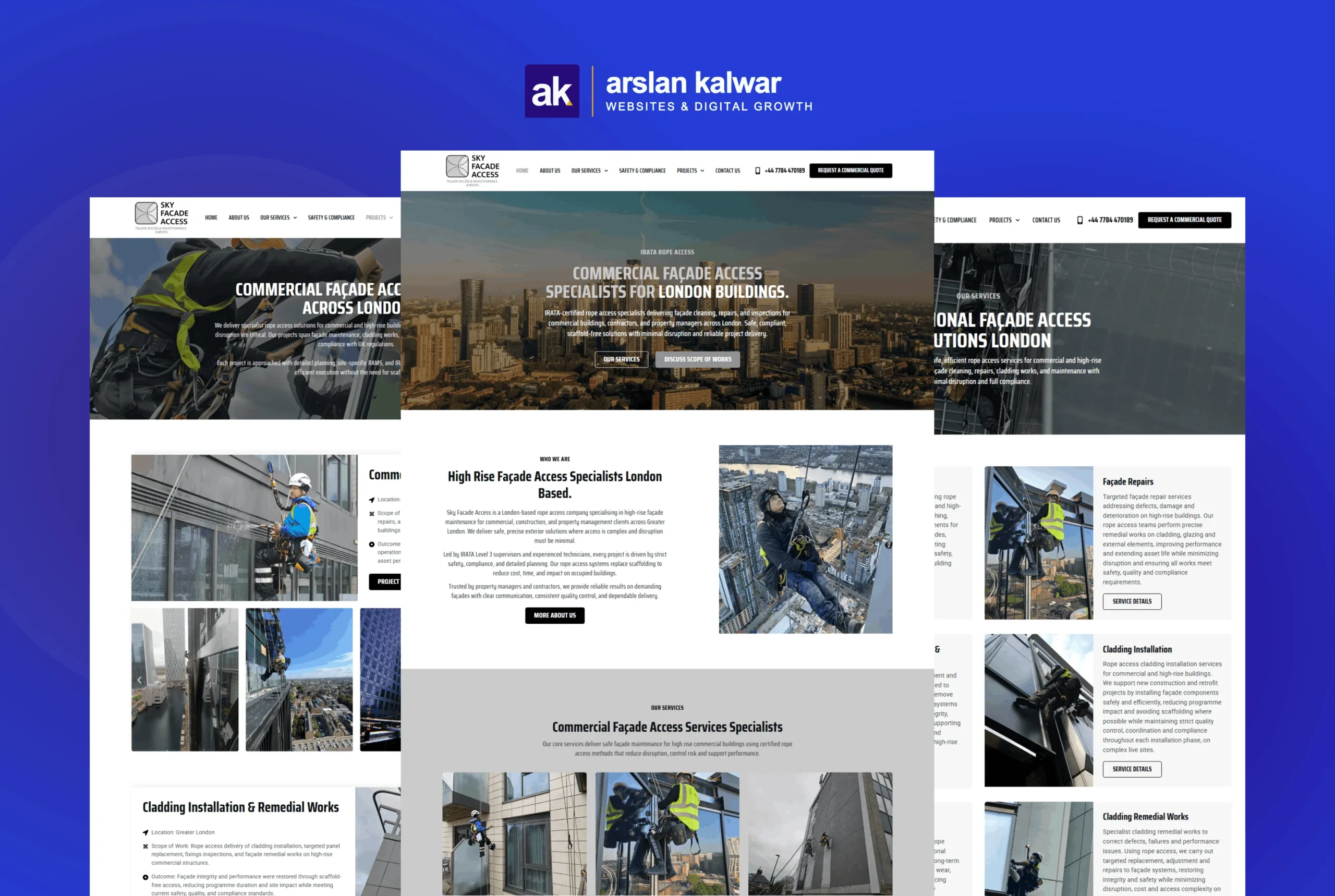 Sky Facade Contractor website commercial services website construction services website maintenance services website facade services website building maintenance website high rise services w 1 scaled