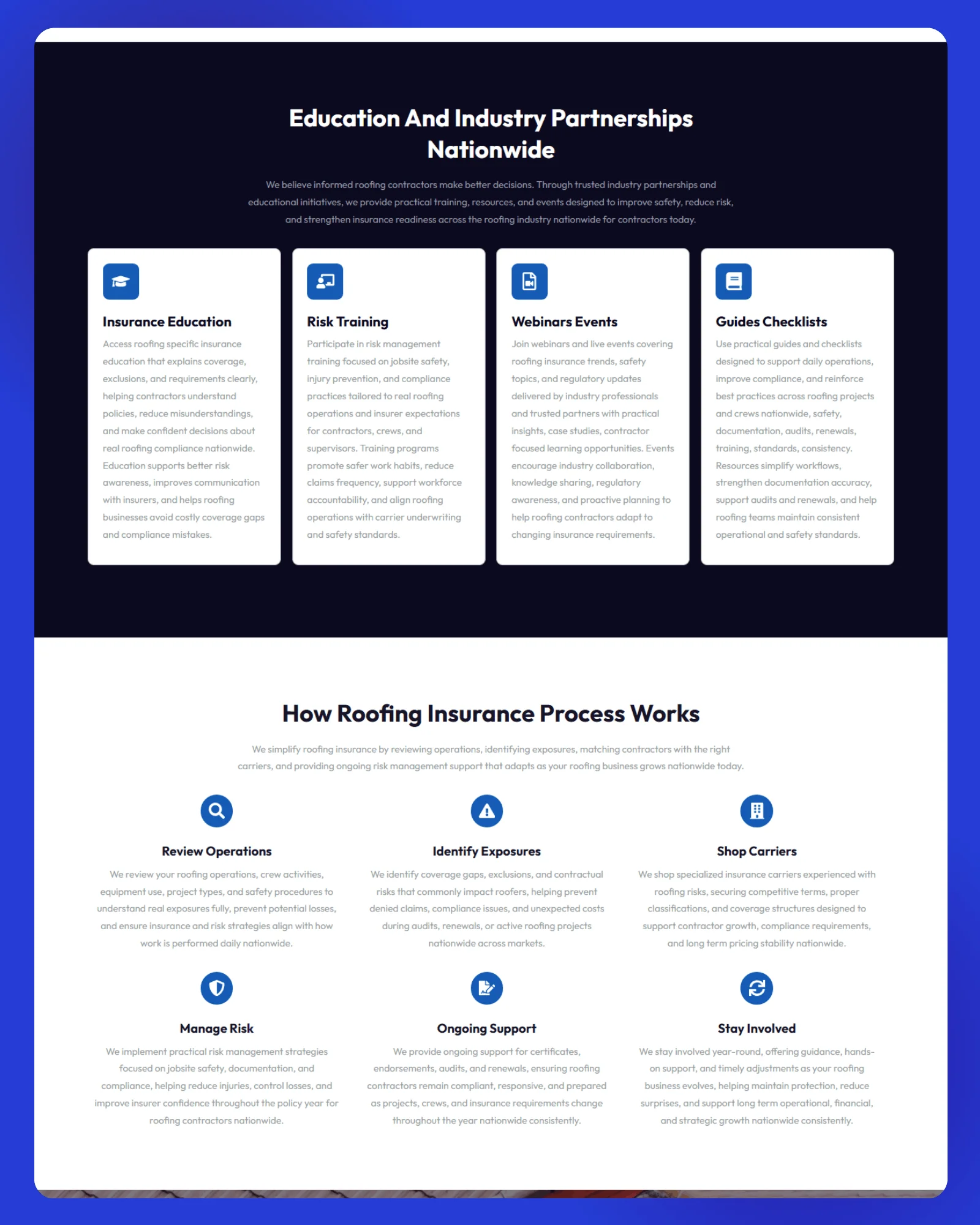 USA Roofing Insurance Website 2