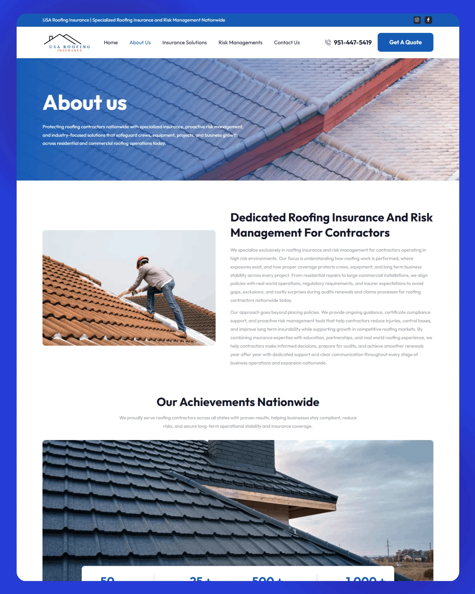 USA Roofing Insurance Website 3
