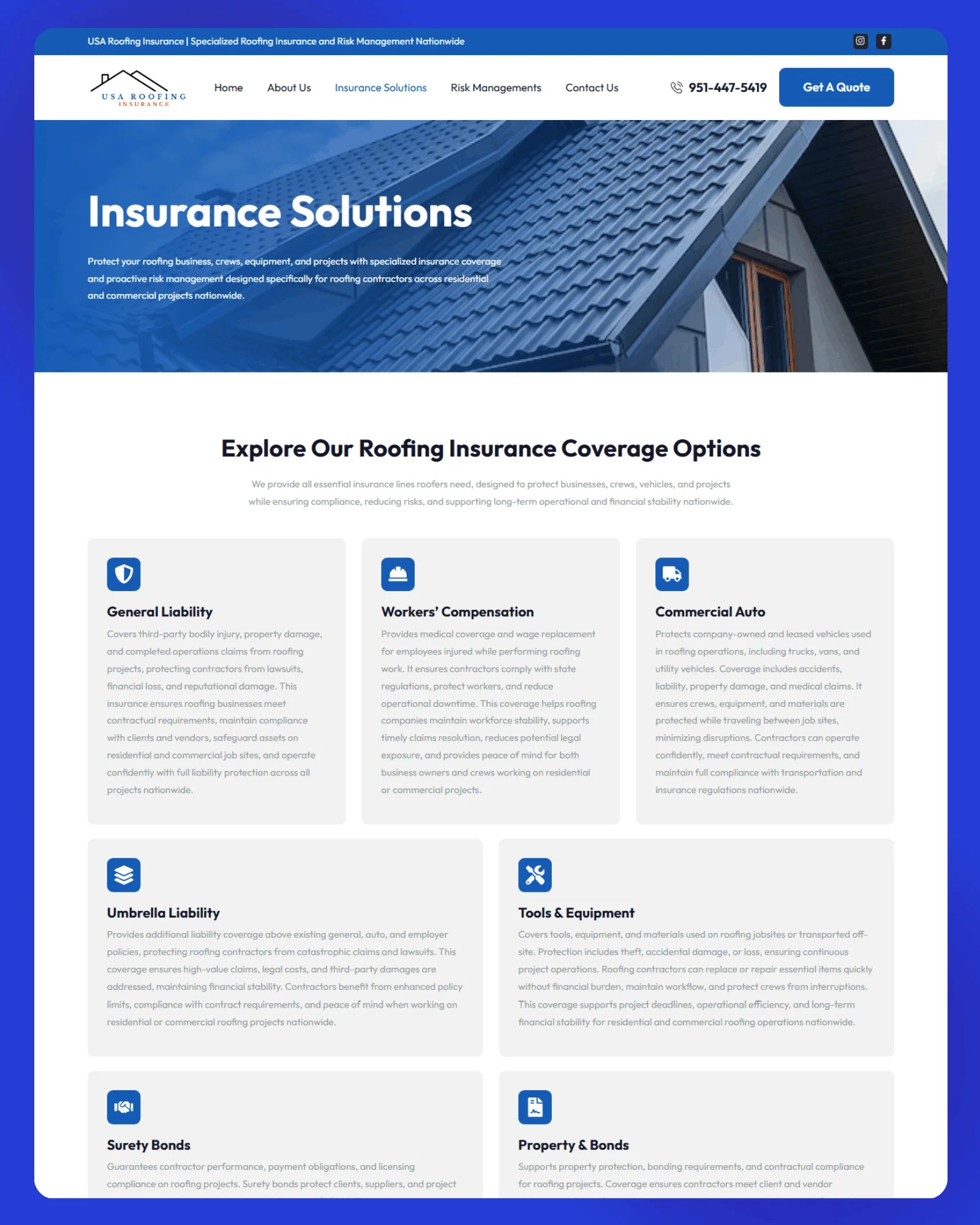 USA Roofing Insurance Website 5