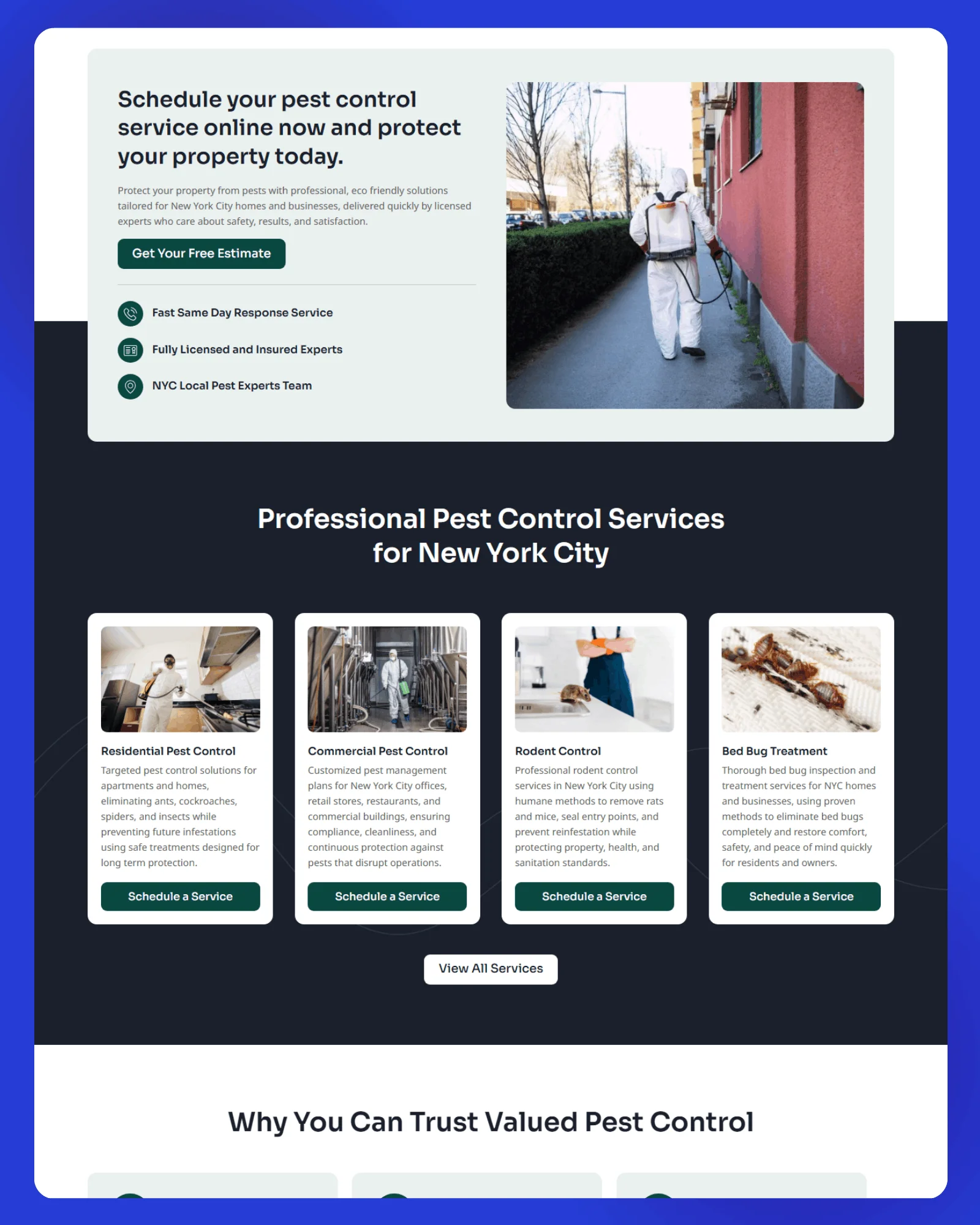Valued Pest Control Website 1