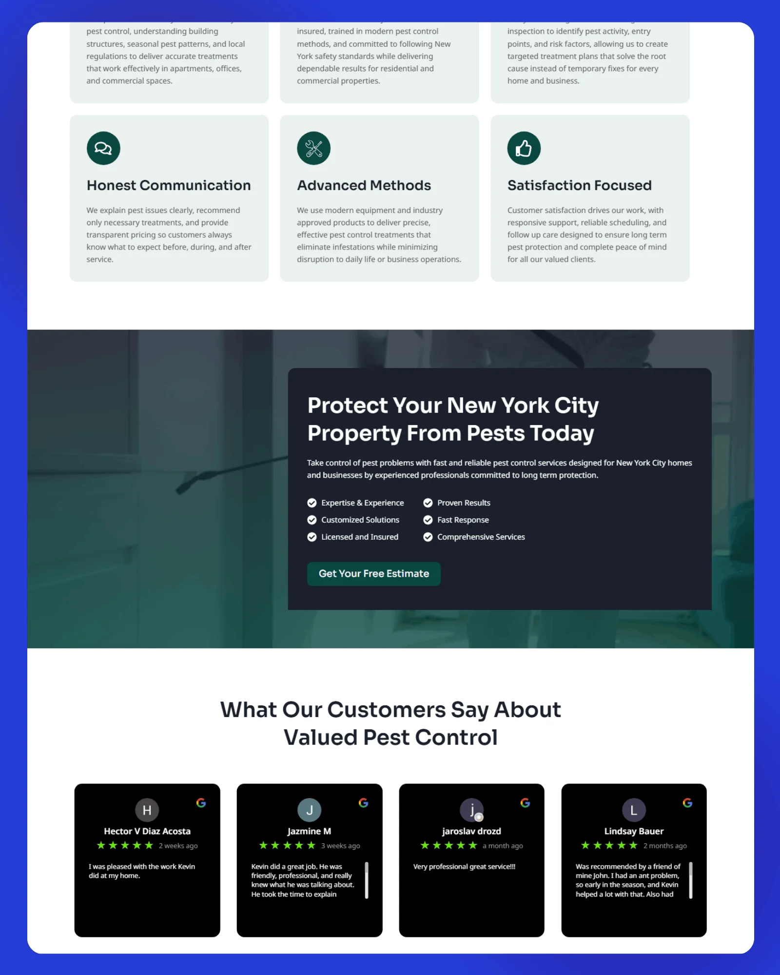 Valued Pest Control Website 2