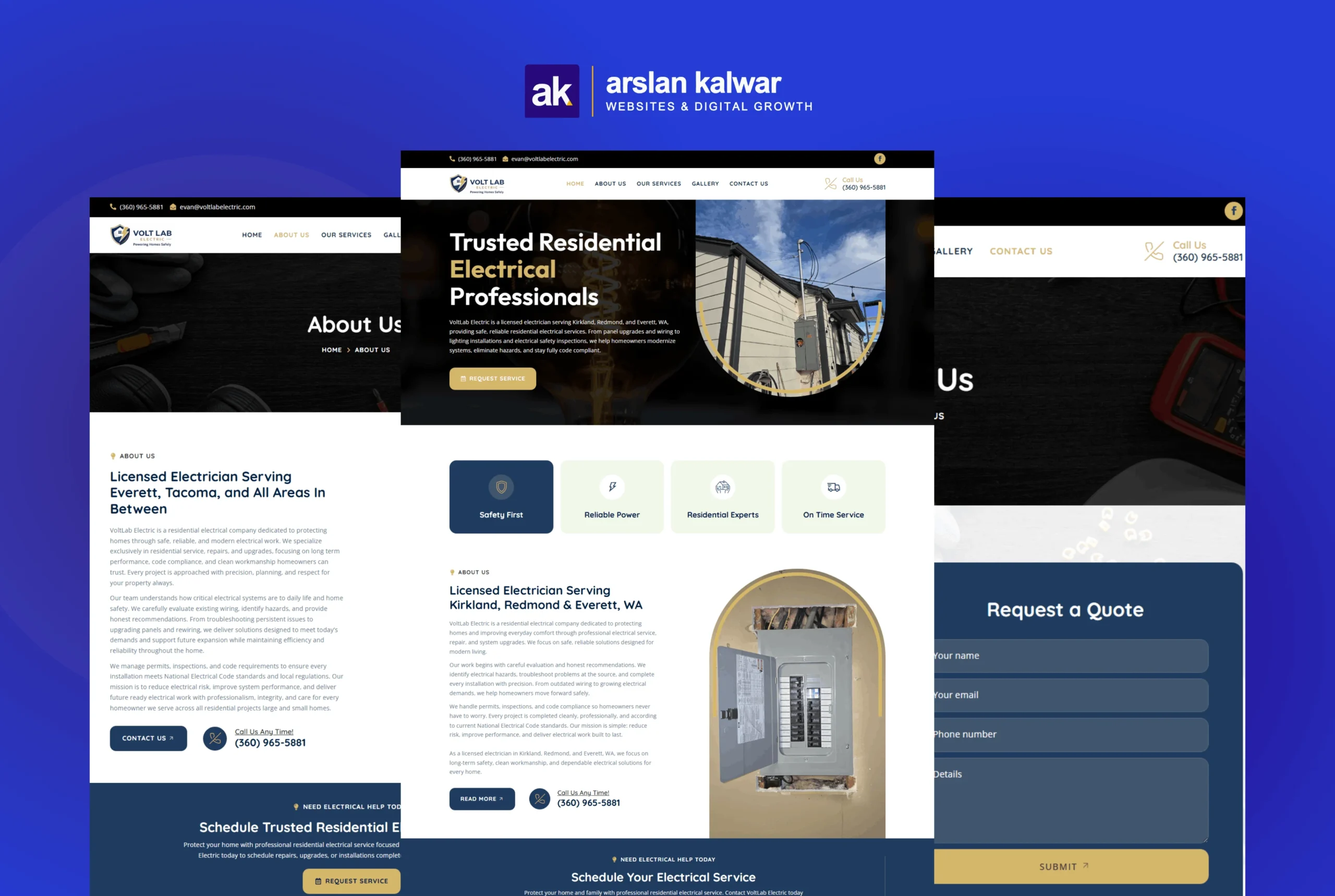 Volt Lab Electric — Residential Home Electrical Services Kirkland WA USA Website Design 1 scaled