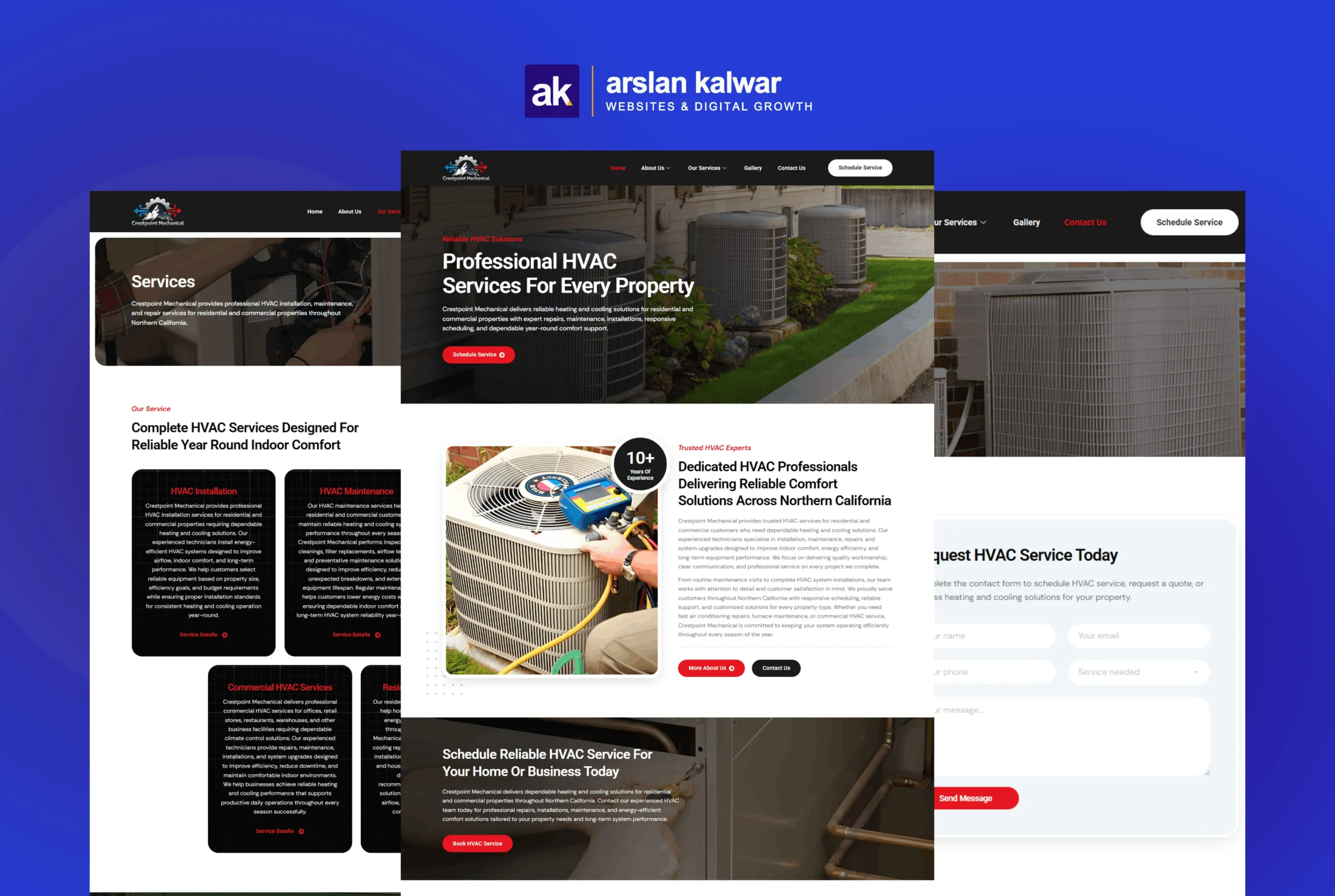 Crestpoint Mechanical — Residential & Commercial HVAC Services (Northern California, USA) Website Design (1)