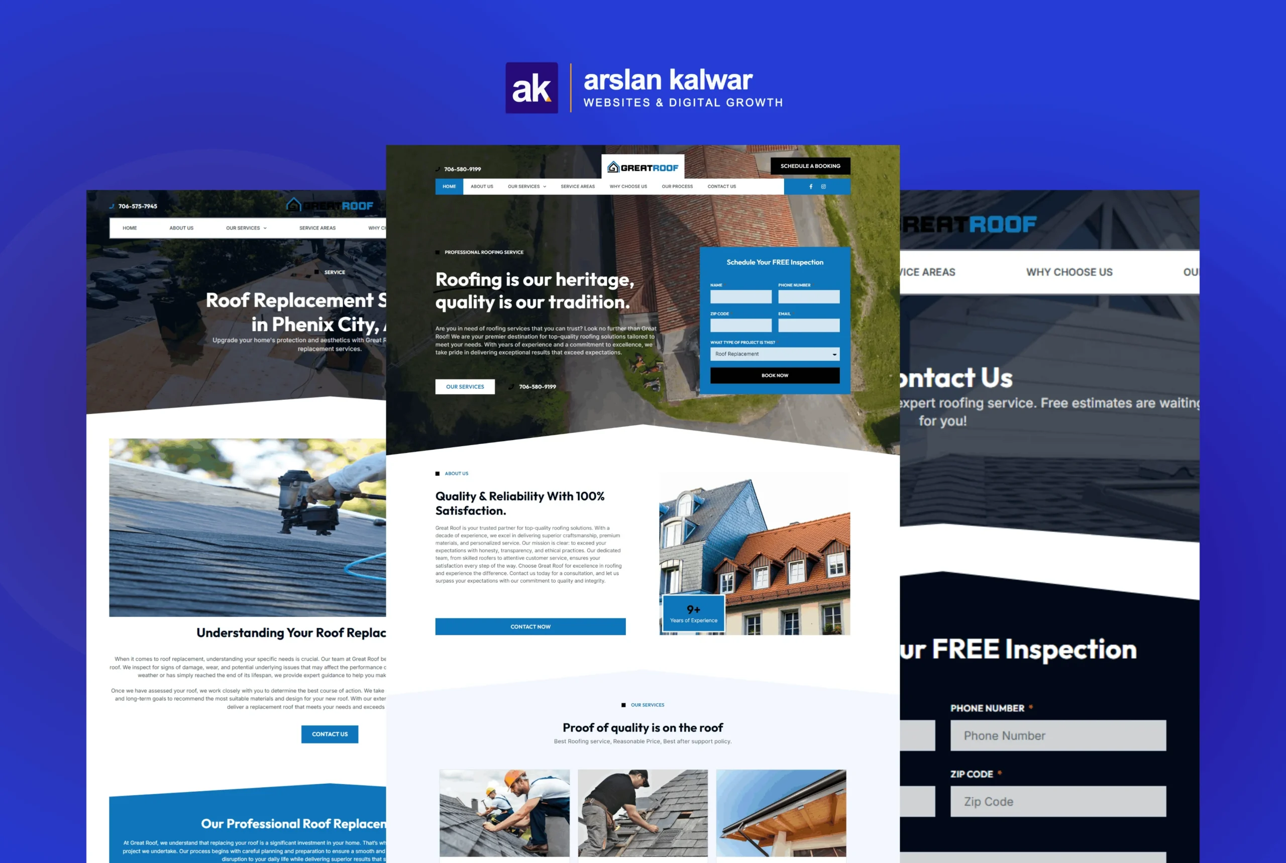 Great Roof — Residential Roofing, Repair & Replacement Services (Phenix City, Alabama, USA) Website Design (1)